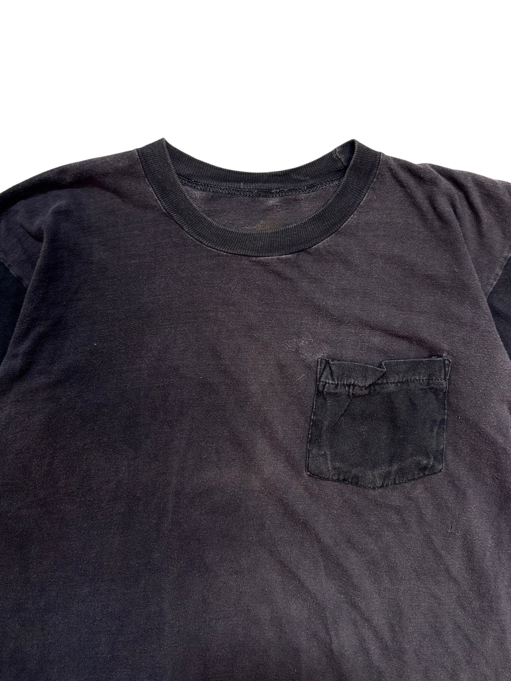 1950s Black Two Tone Pocket Tee (S/M)