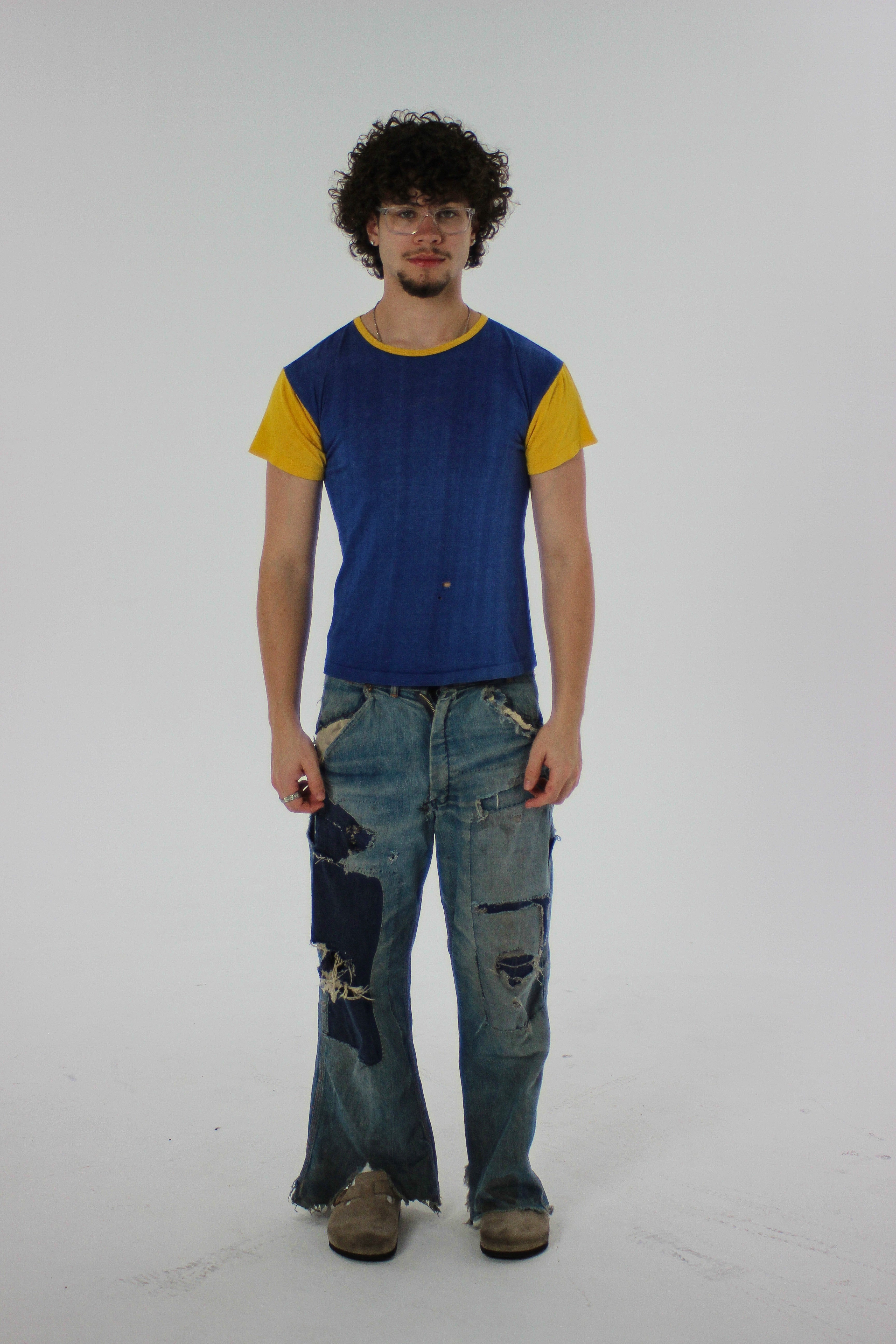 1950s Two Tone Jersey Tee (S/M)