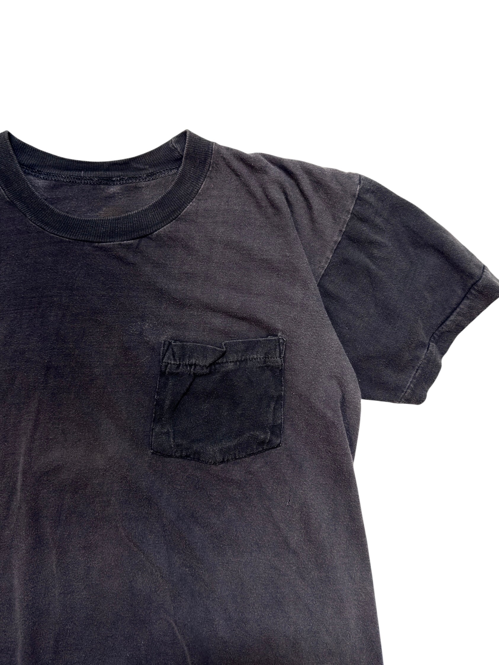 1950s Black Two Tone Pocket Tee (S/M)