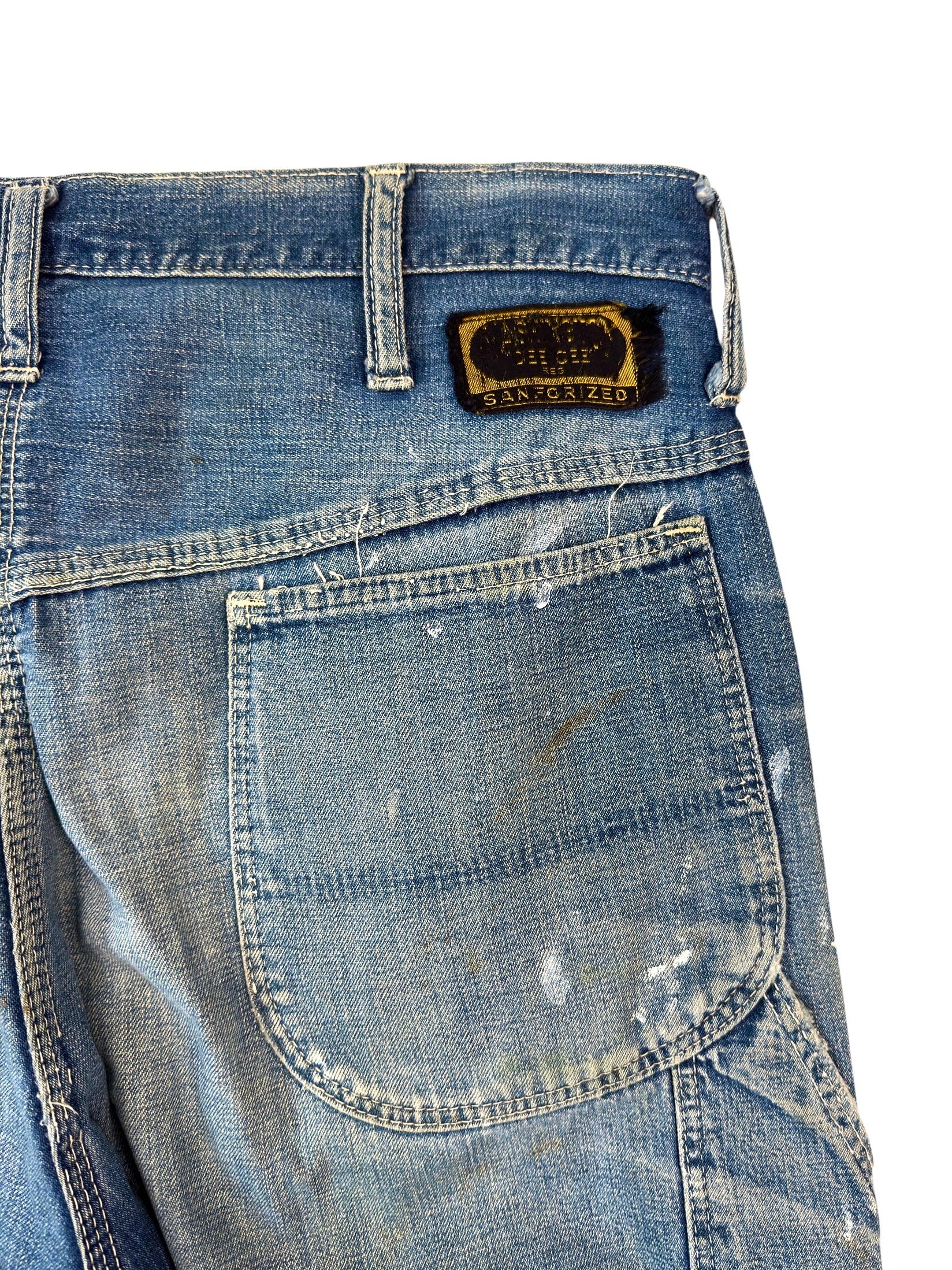 1950s Distressed Paint Splatter Carpenter Jeans (33)