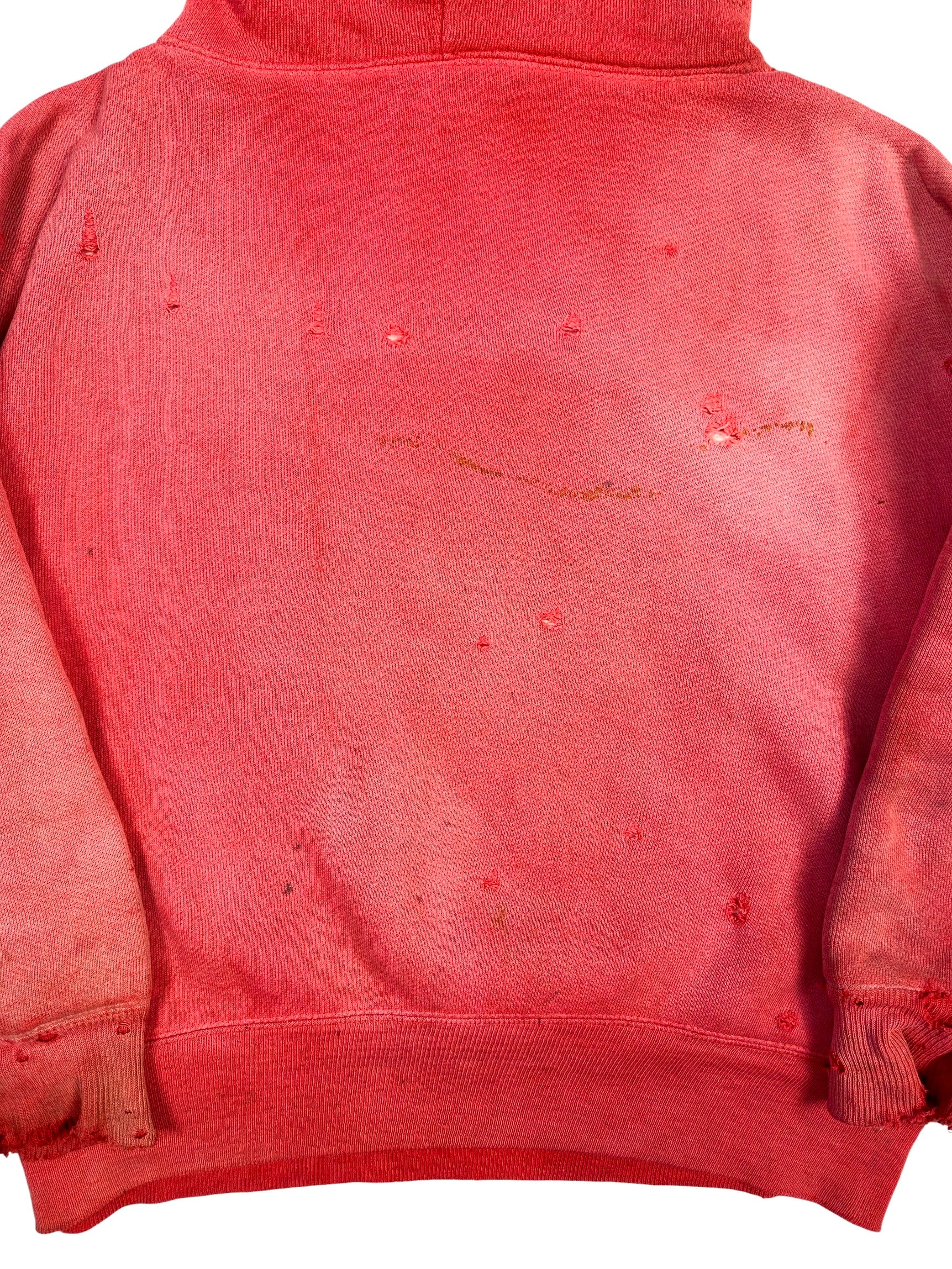 1950s Double Face ‘Ghost Pocket’ Sun Faded Cherry Red Hoodie (XL)