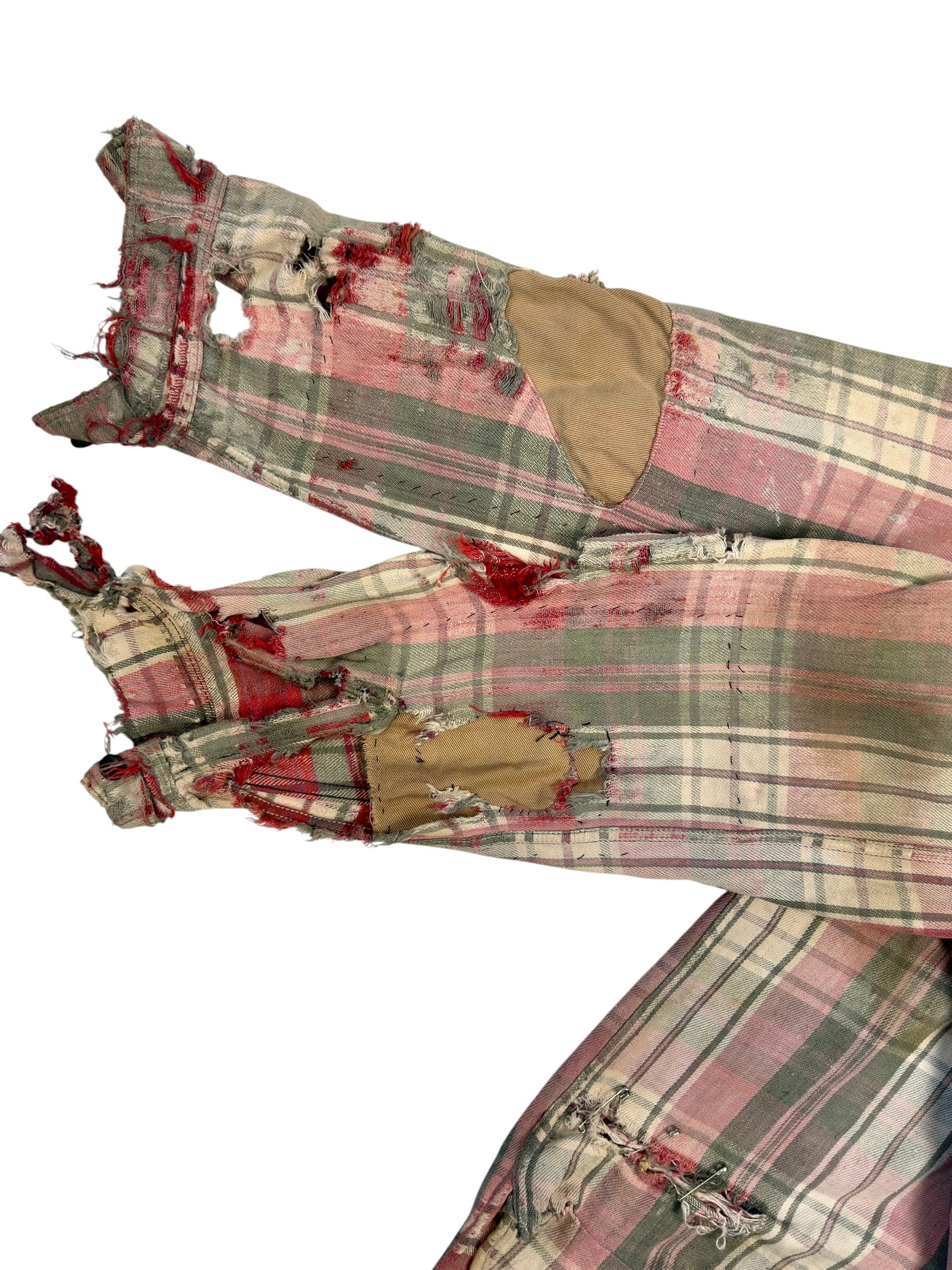 1930s Distressed Repaired Sun Faded Zombie Flannel (M/L)