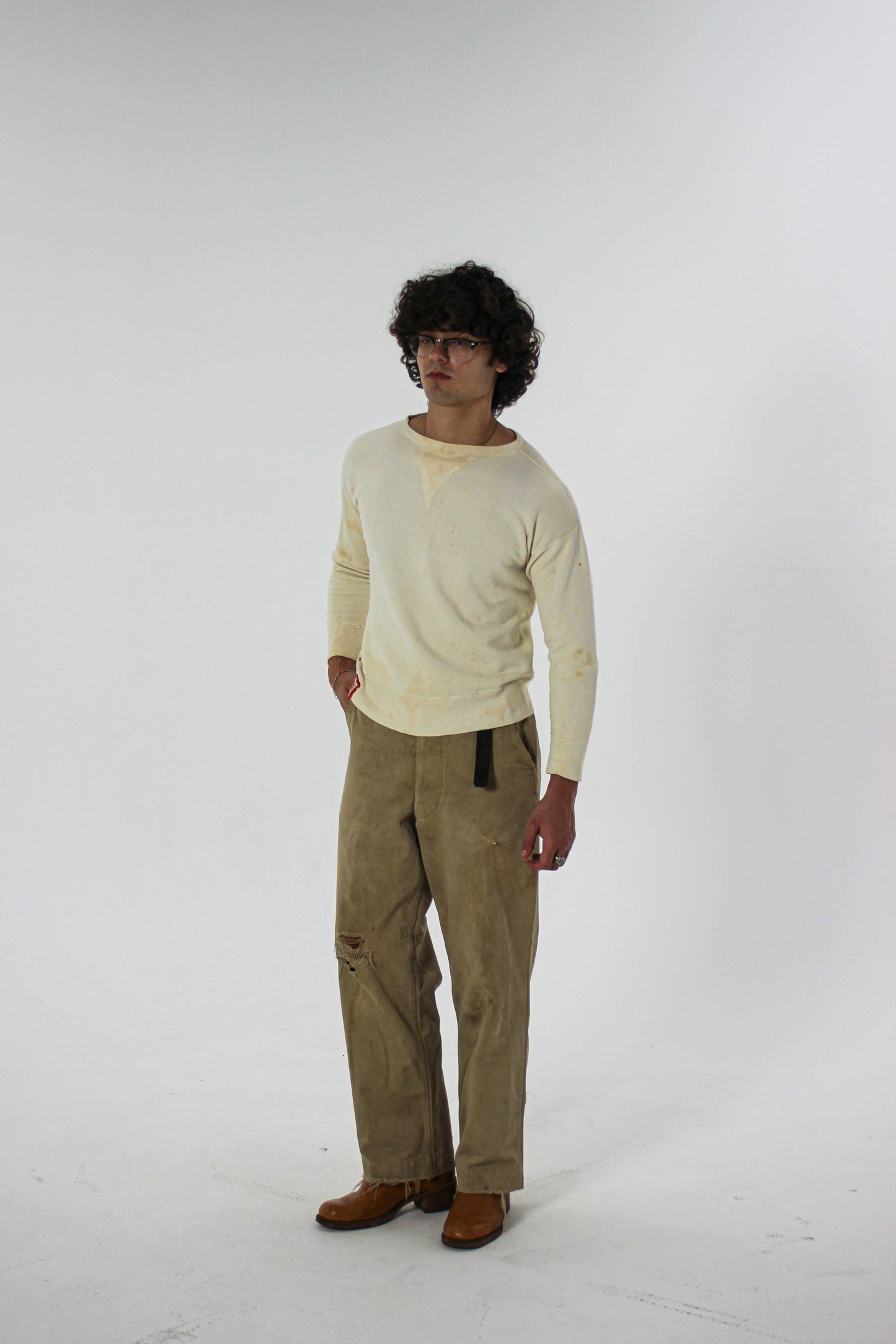 1940s ‘#10’ Single V Sweatshirt (S/M)