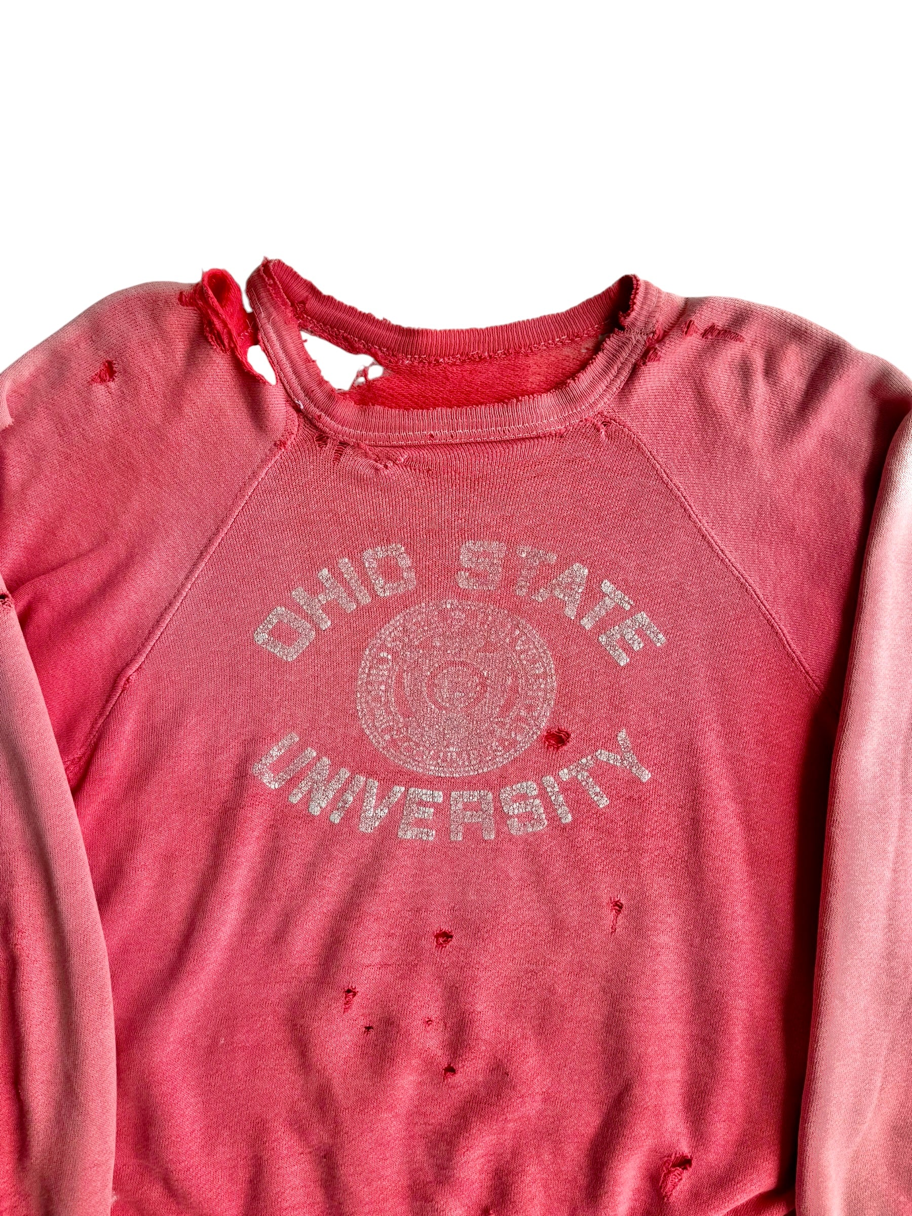 1950s Sun Faded Thrashed ‘Ohio State’ Sweatshirt (M/L)