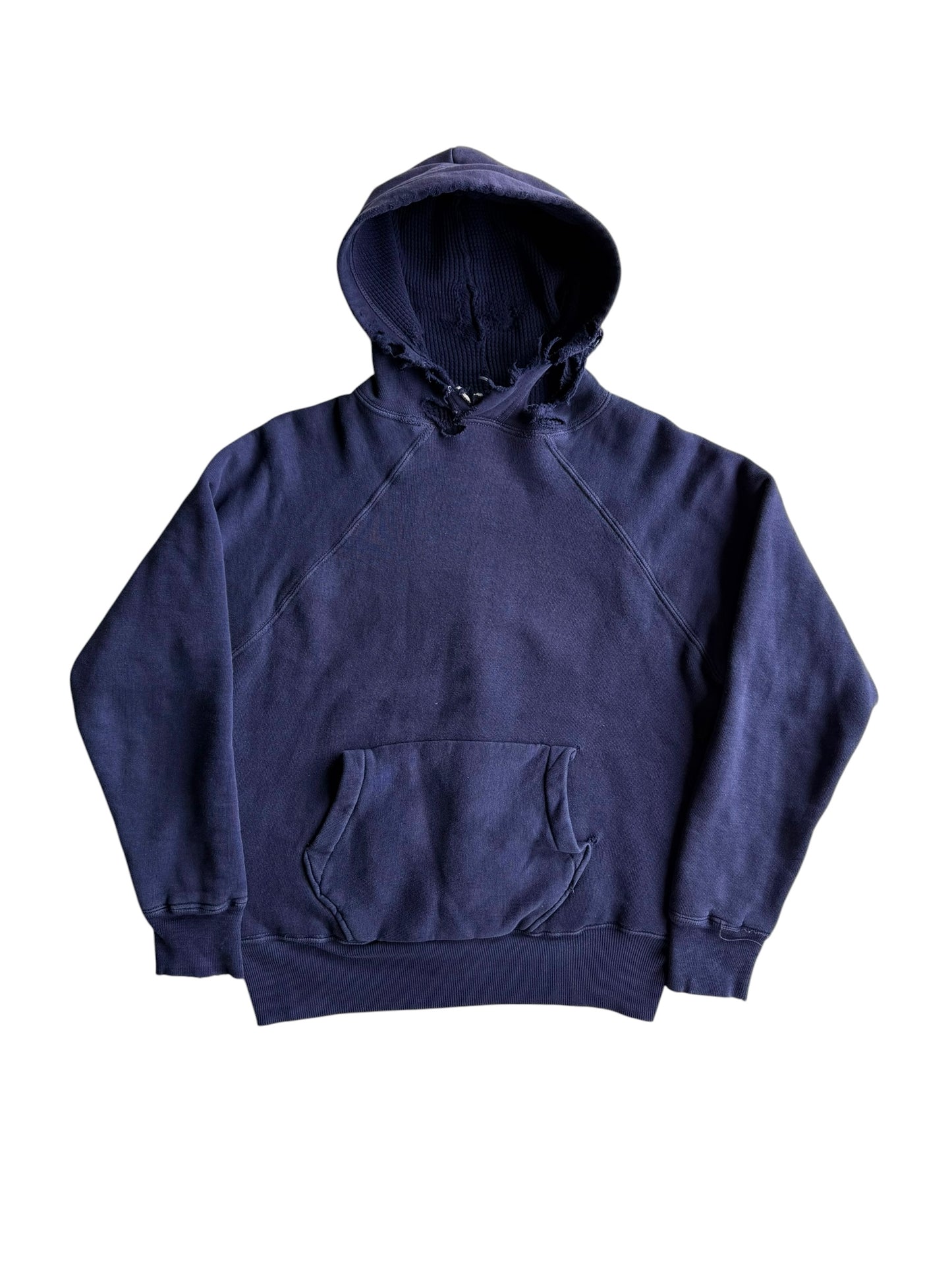1950s Pilgrim Double Face Thermal Lined Navy Hoodie (S/M)