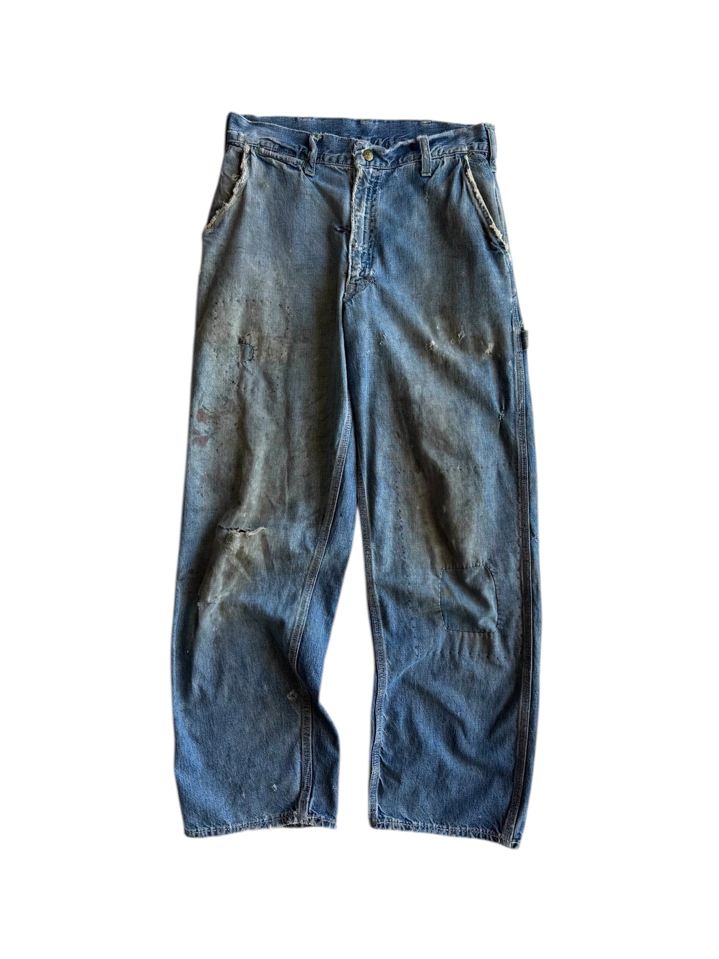 1950s Oshkosh Distressed ‘Mud’ Carpenter Jeans (30)