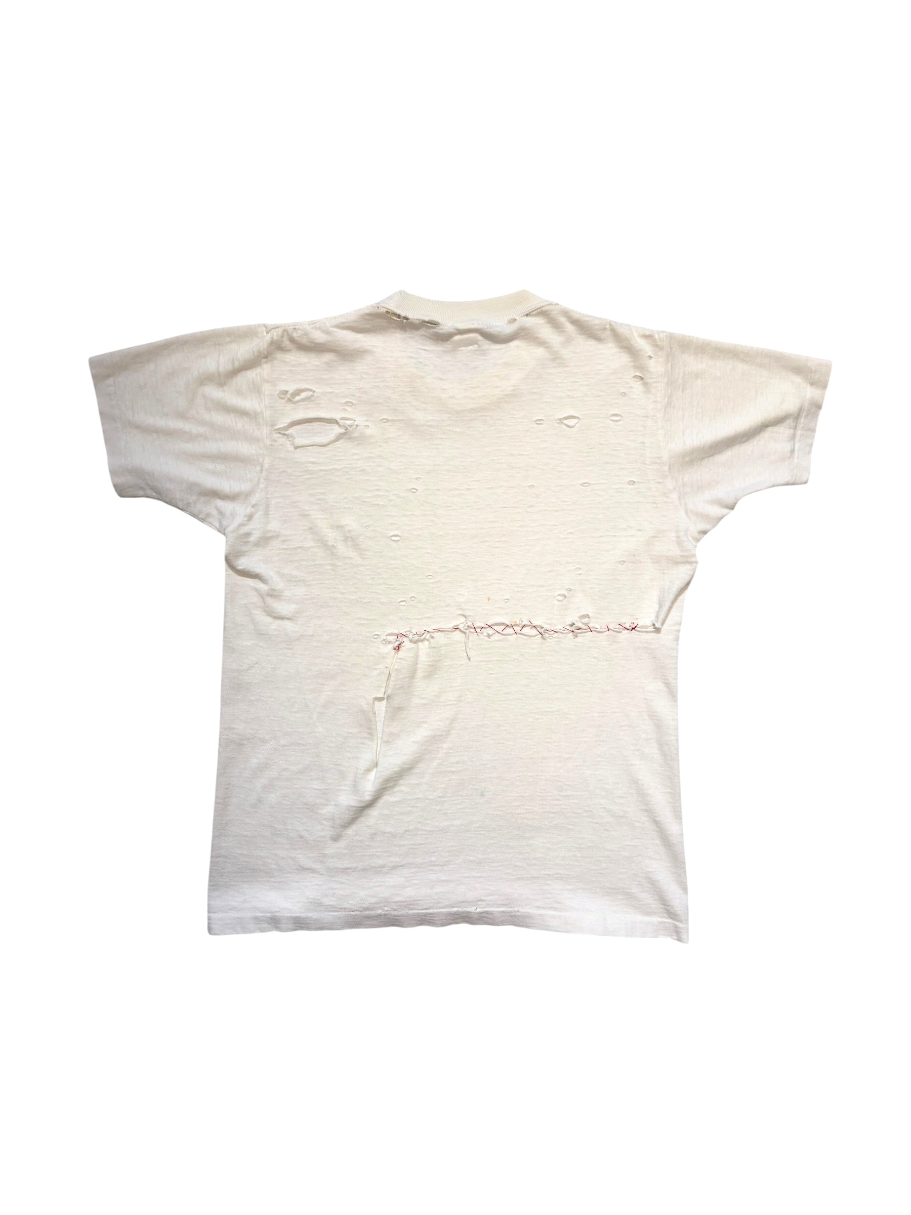 1950s Perfectly Thrashed White Tee (S/M)