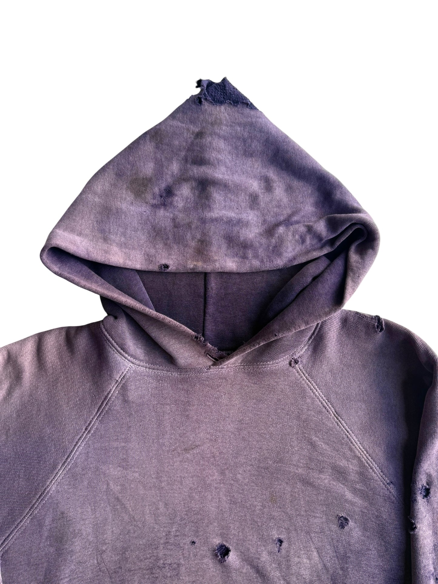 1940s Sun Faded ‘Ghost Pocket’ Distressed Double Face Hoodie (XL)