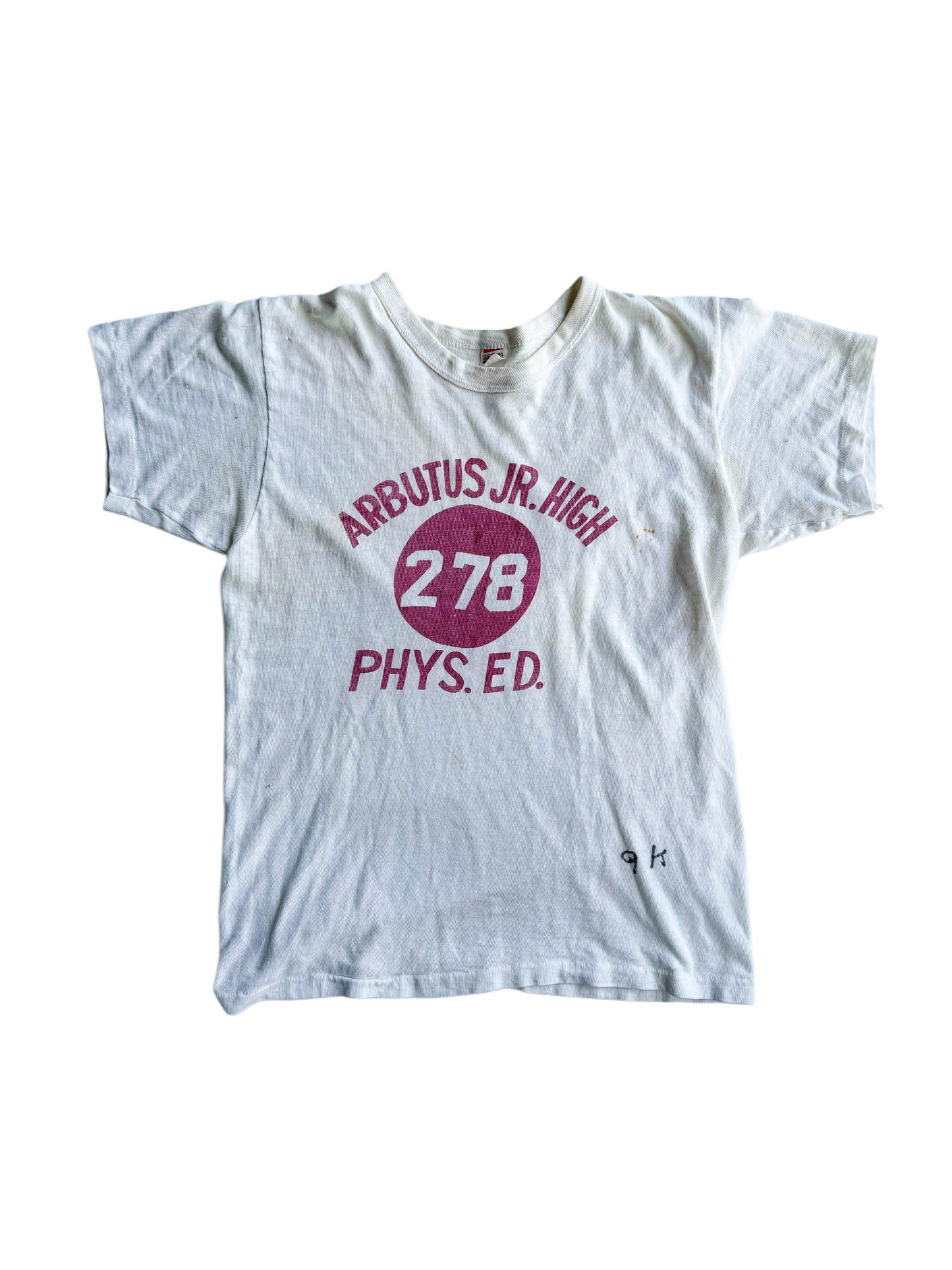1960s ‘Arbutus Jr. High’ Phys Ed Tee (S/M)