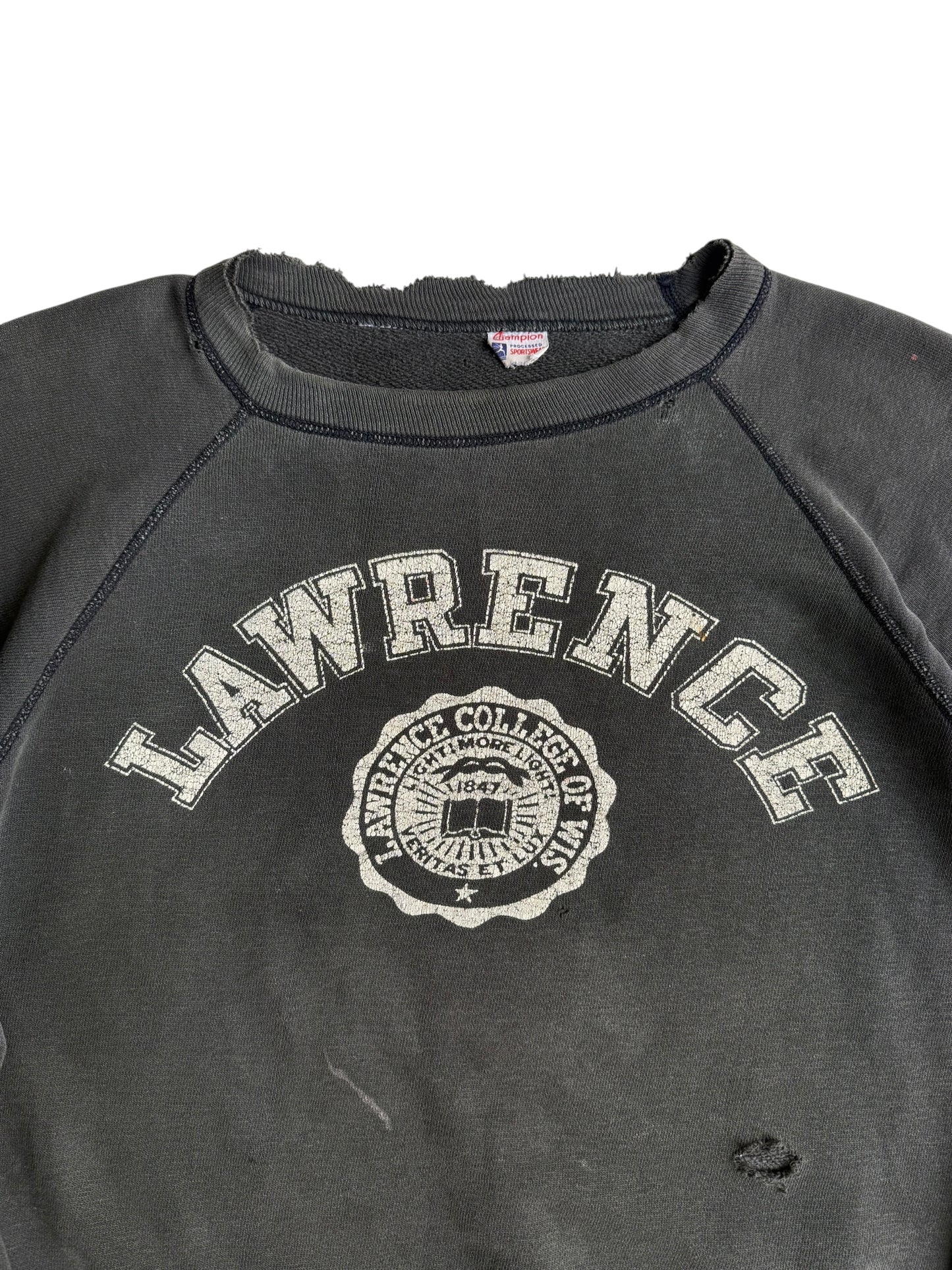1950s Champion ‘Lawrence’ Black Sweatshirt (XL)