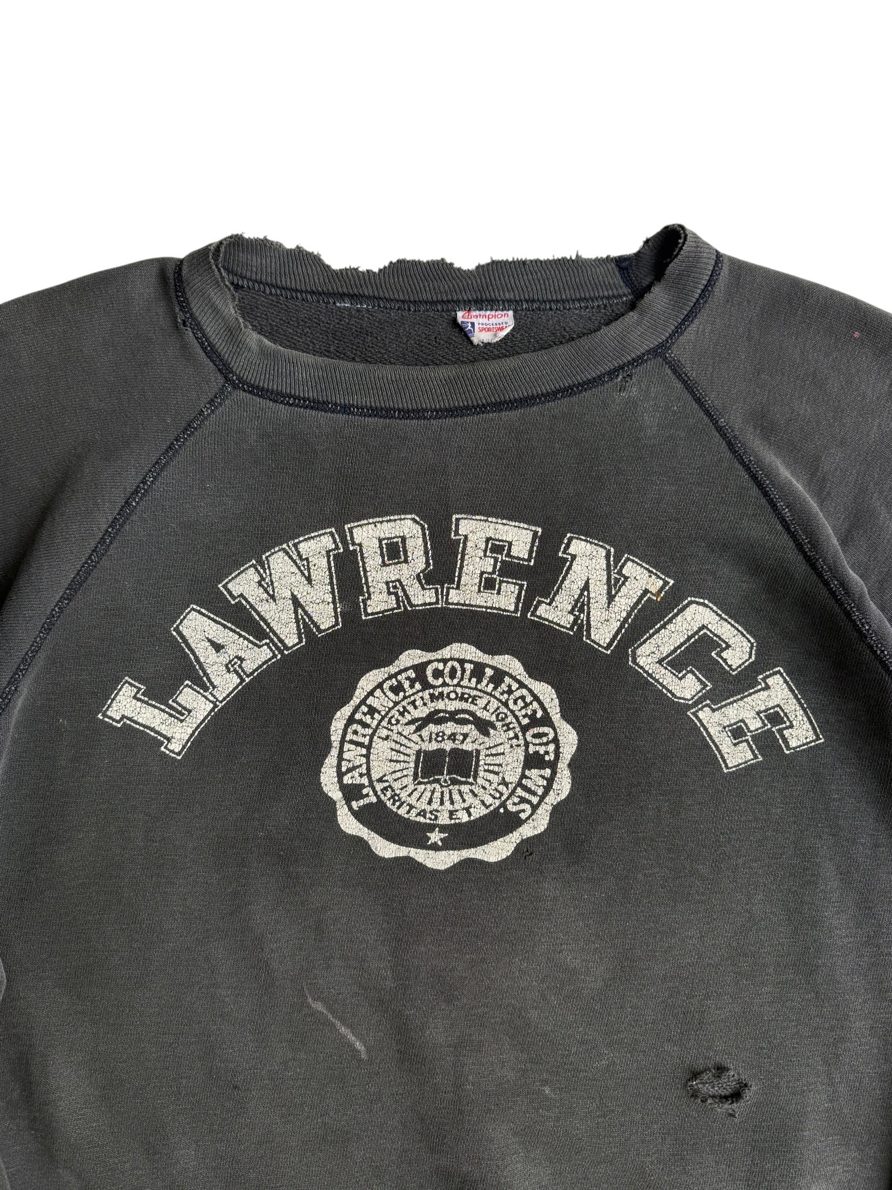 1950s Champion ‘Lawrence’ Black Sweatshirt (XL)