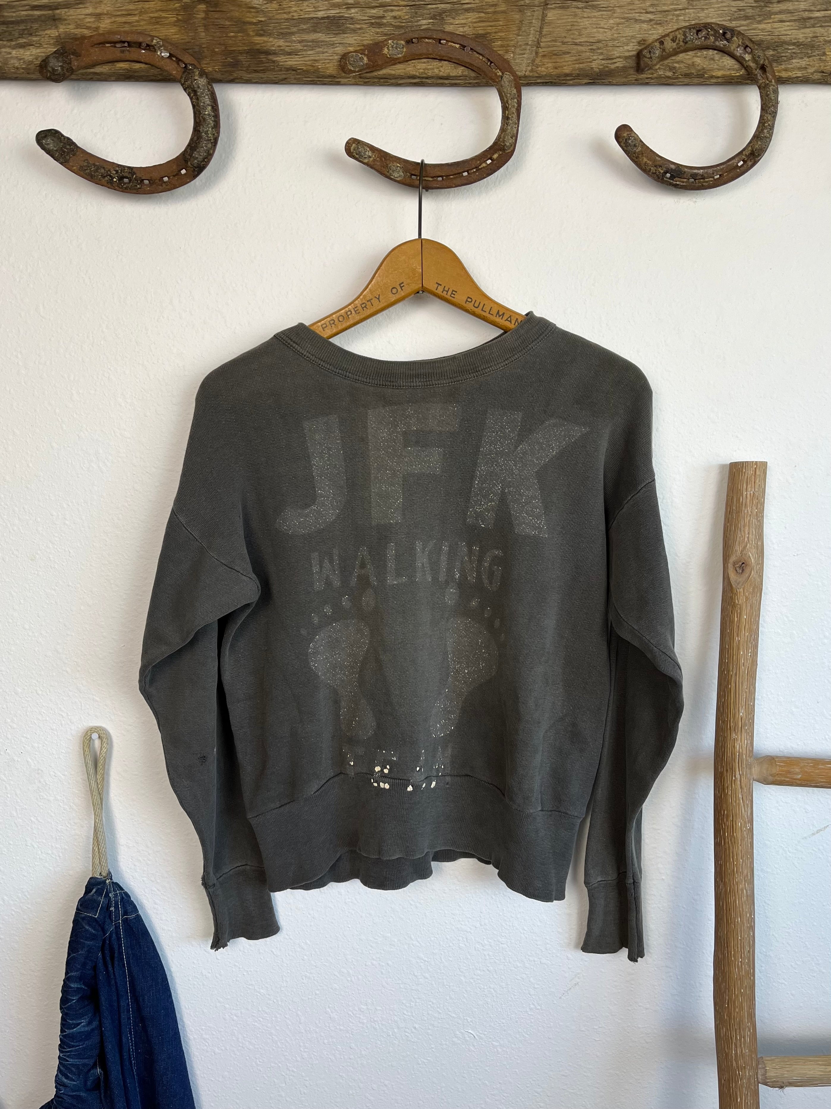 1960’s Black JFK Walking Team Sweatshirt (S/M)