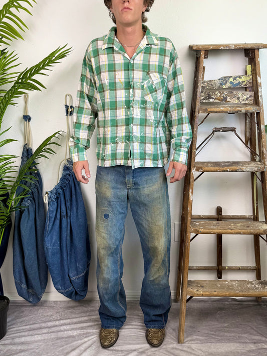 1960s ‘Splatter Paint’ Flannel (M/L)