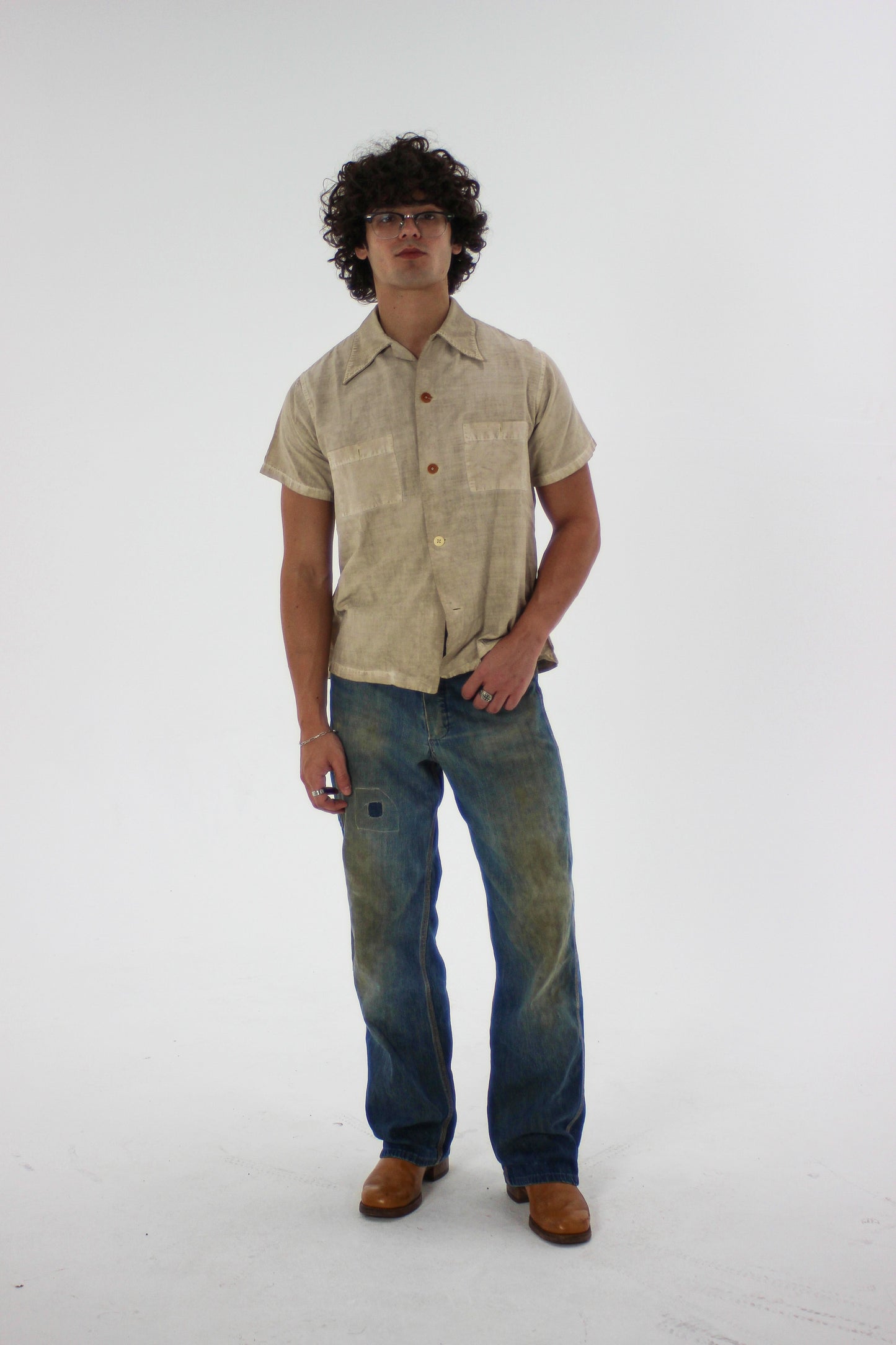 1940s Button Dress Shirt (M/L)