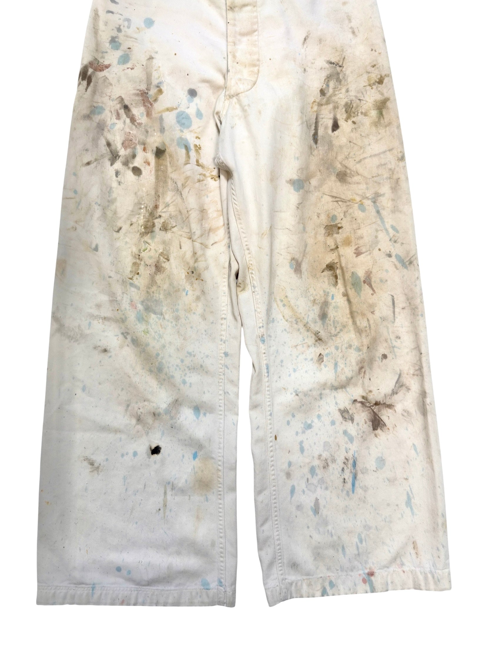 1940s WW2 US Navy Splatter Paint Dungaree Pants (31)