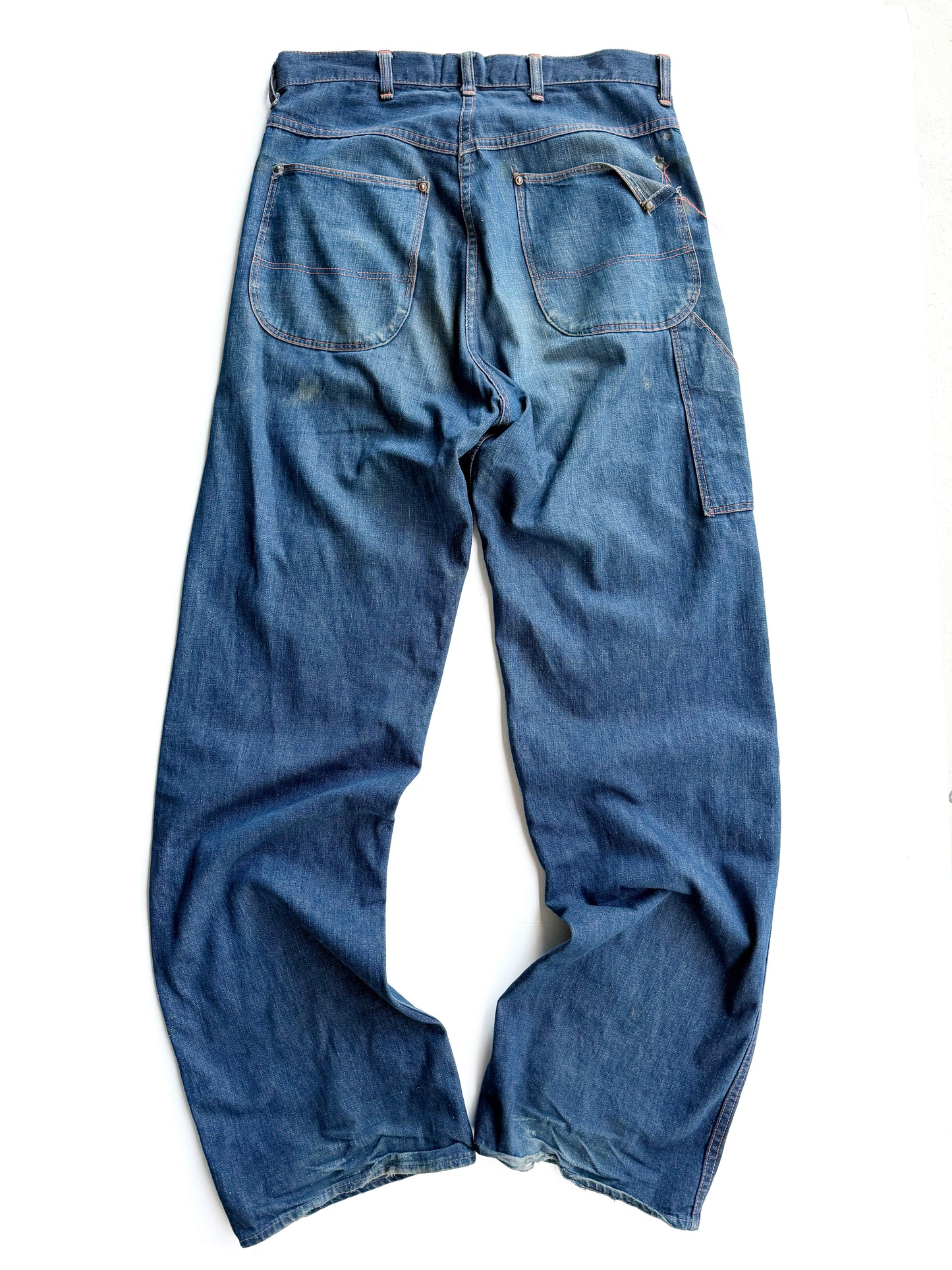 1940s/1950s ‘Pioneer’ Donut Button Dark Denim Jeans (32)