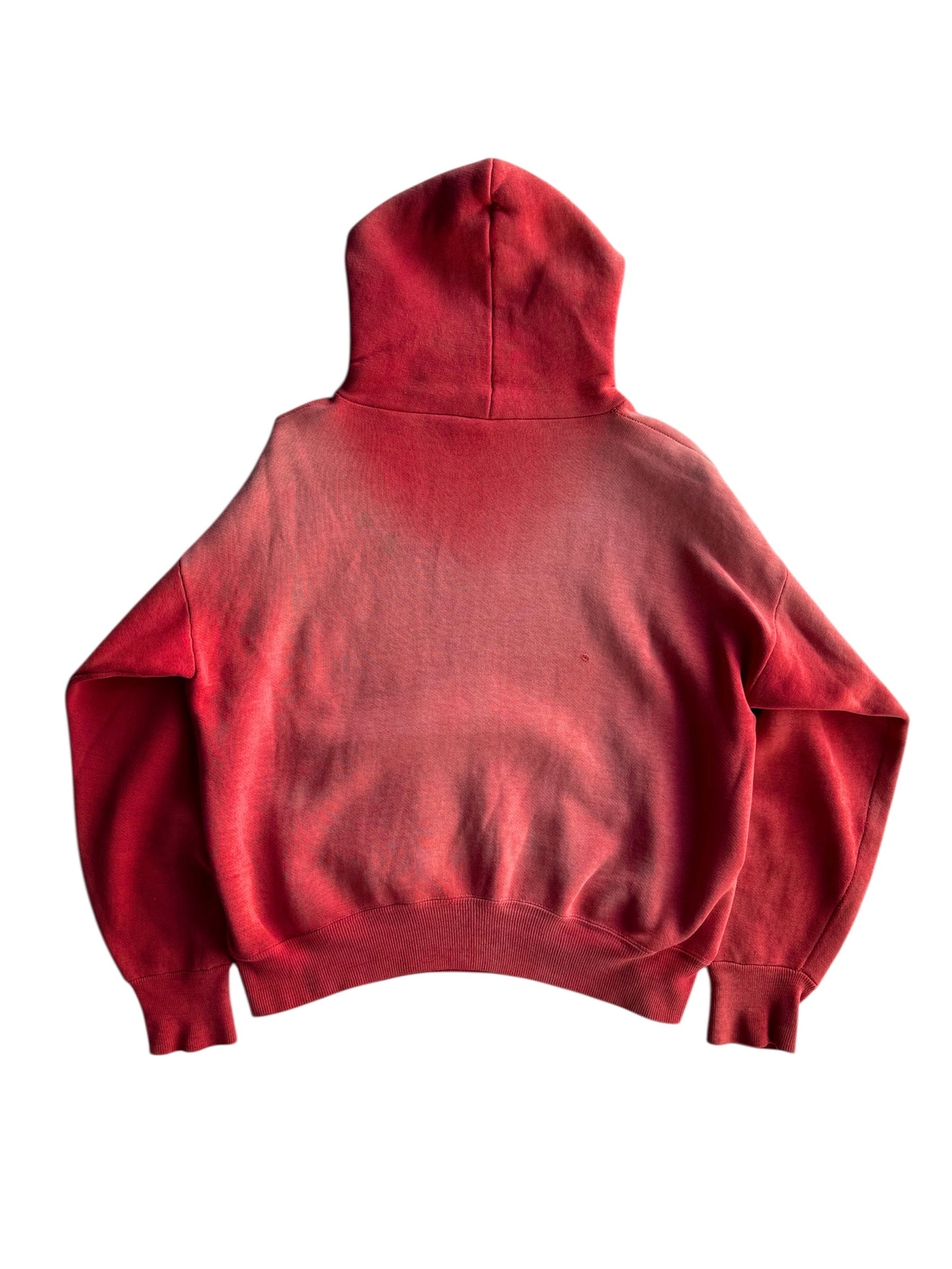 1950s Sun Faded Cherry Red Thermal Hoodie (M/L)
