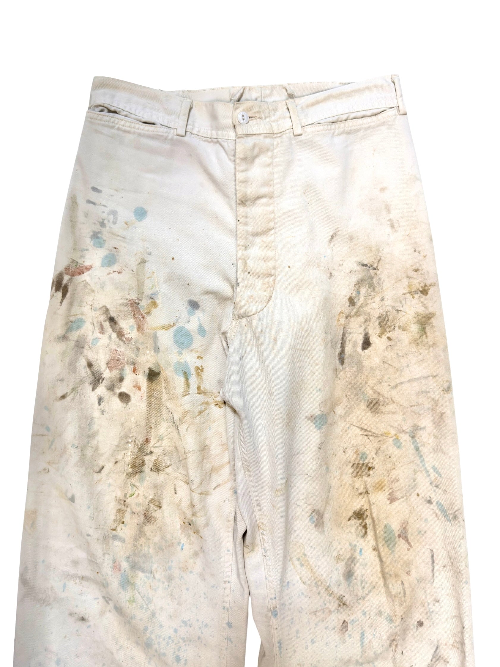 1940s WW2 US Navy Splatter Paint Dungaree Pants (31)