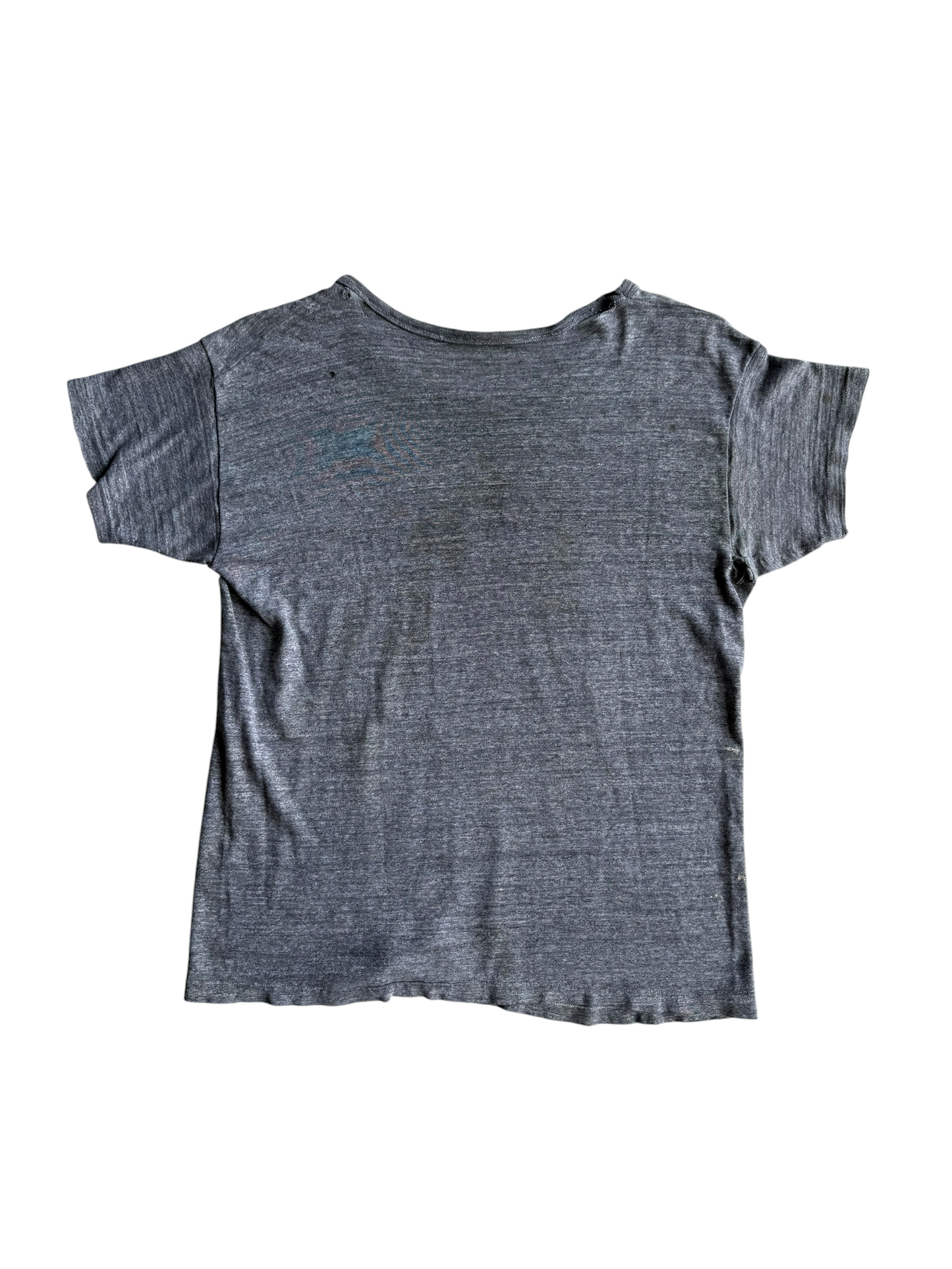 1960s Distressed Essential Heather Grey Tee (S/M)
