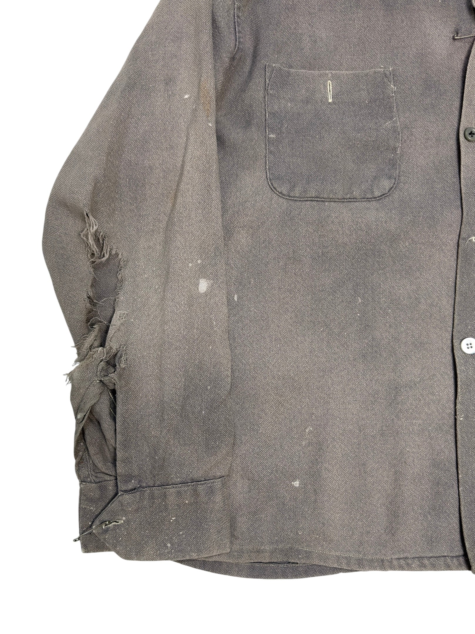1950s Sun Faded Cotton Work Shirt (S/M)