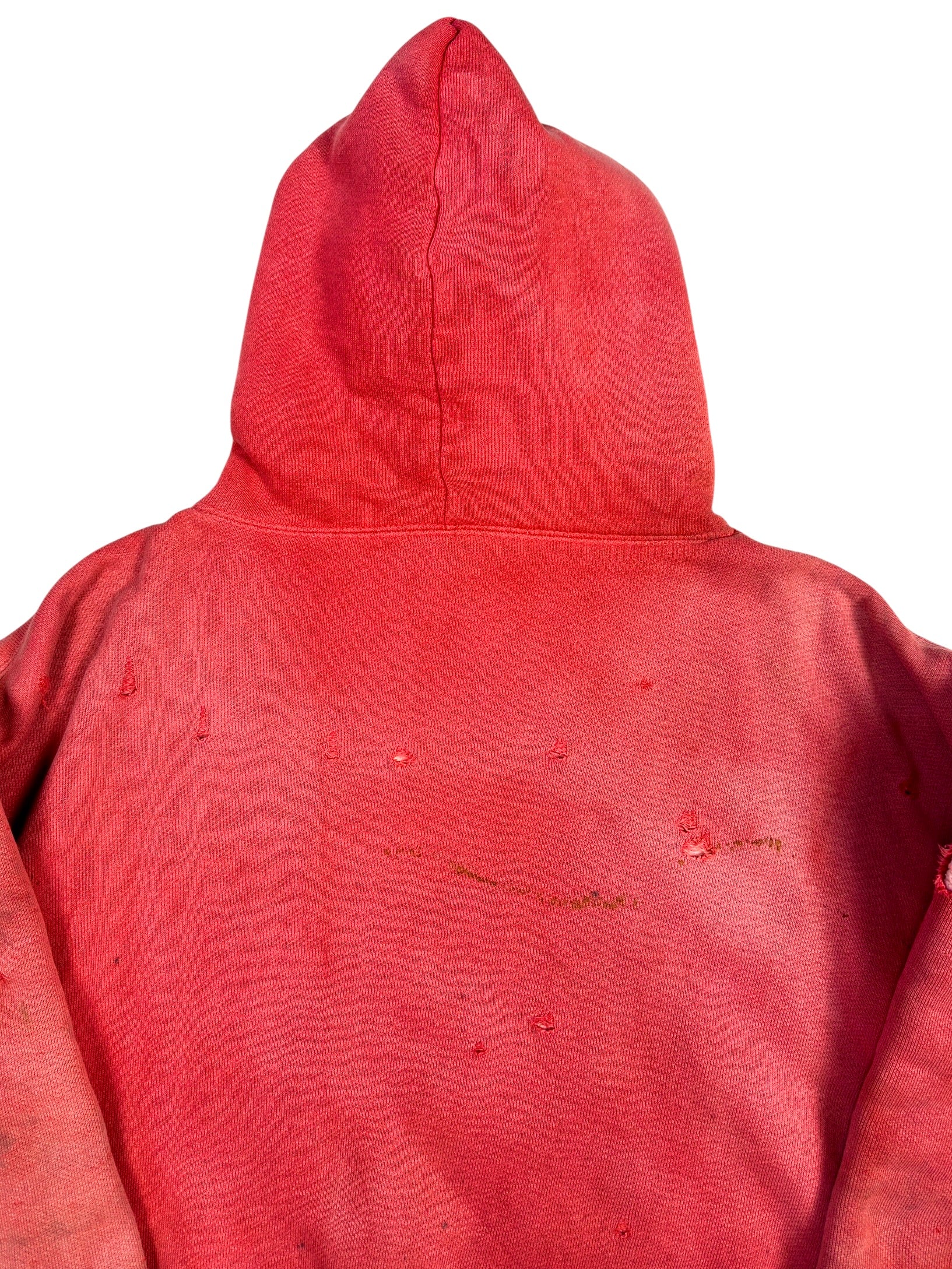 1950s Double Face ‘Ghost Pocket’ Sun Faded Cherry Red Hoodie (XL)
