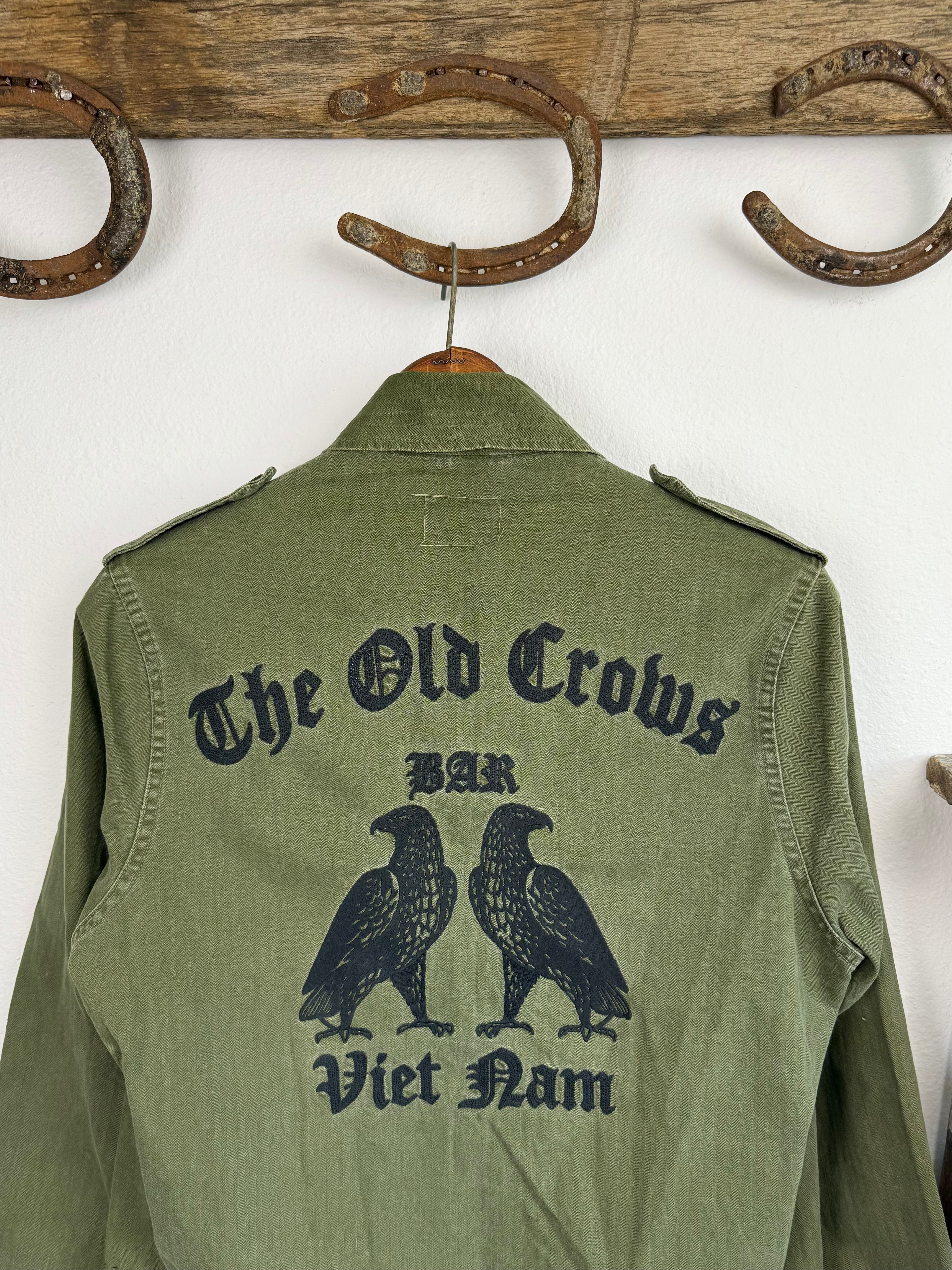 1950s Dutch HBT Jacket With Chain Stitching (S/M)