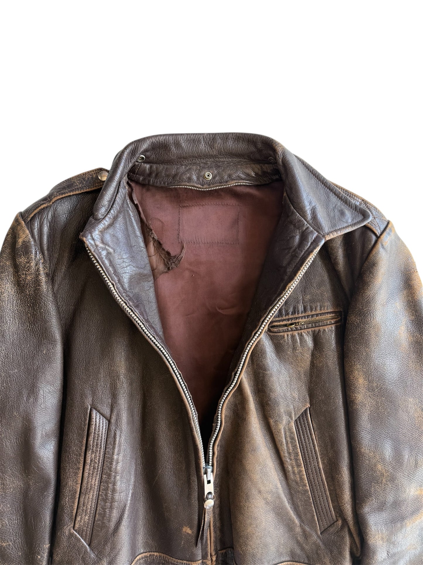 1950s German Leather Bomber Jacket (M/L)