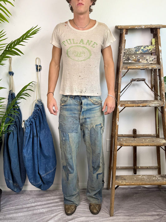 1930s Thrashed ‘Tulane’ Tee (S/M)