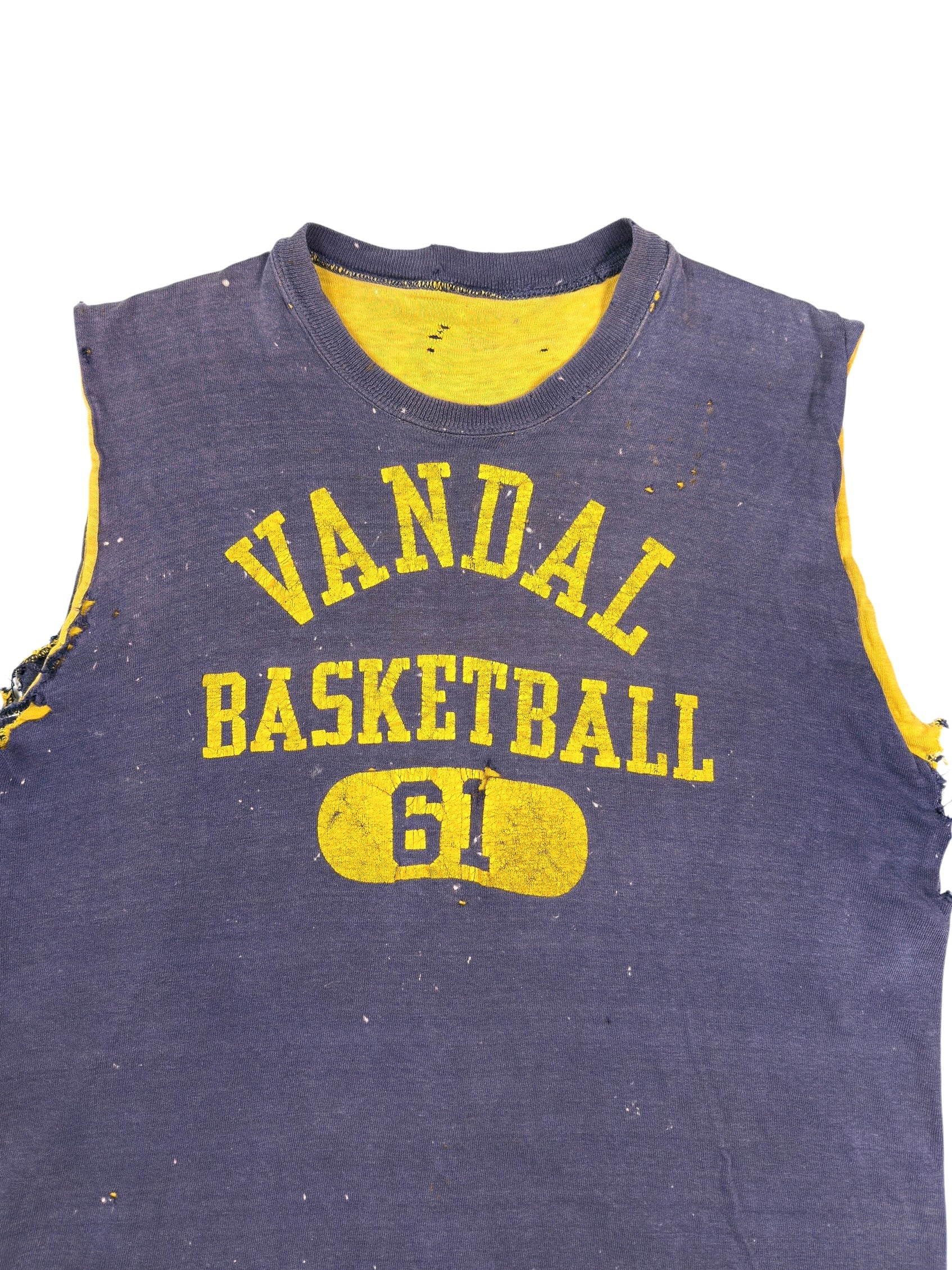 1950s Vandal Basketball Chopped Double Face Tee (M/L)