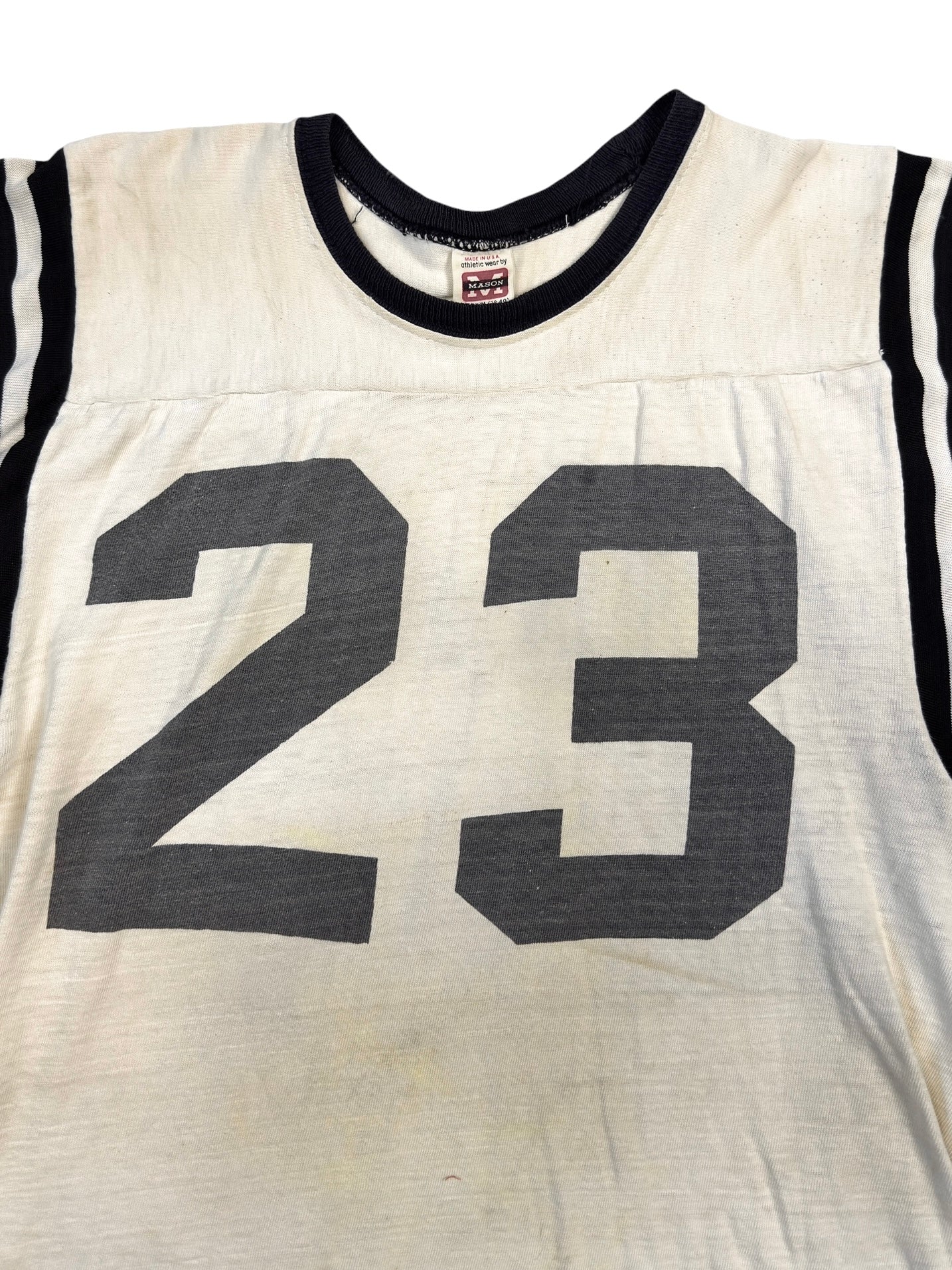 1950s Black and White Cotton Jersey (S/M)