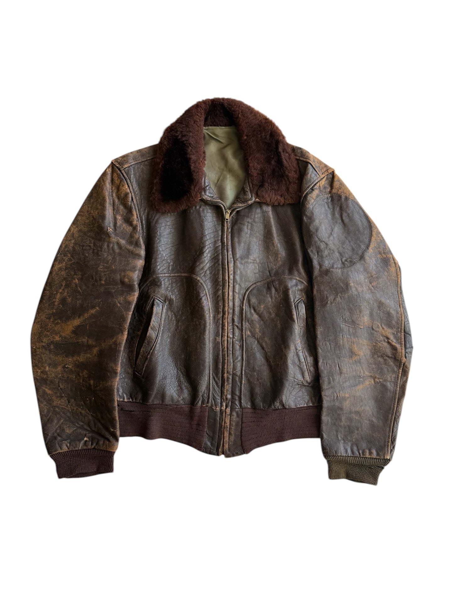 1950s Leather Flight Jacket (S/M)