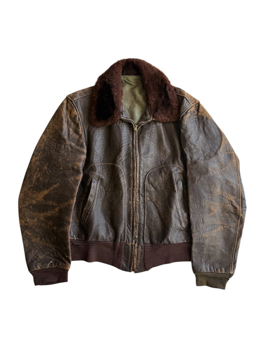 1950s Leather Flight Jacket (S/M)
