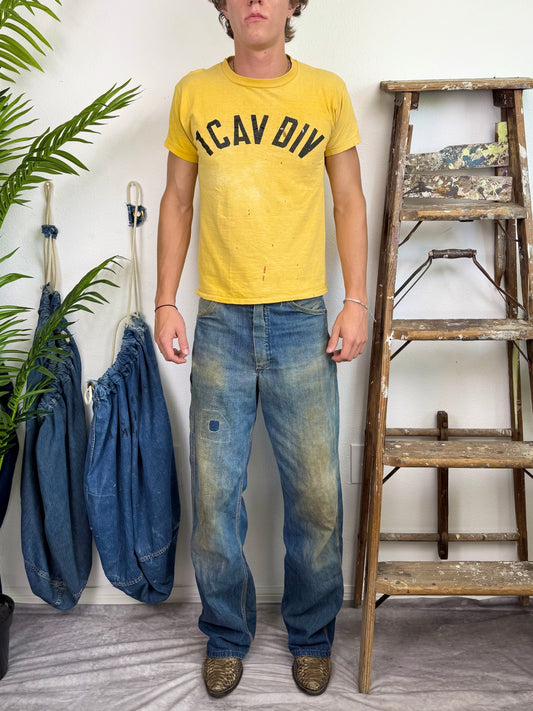 1960s Wilson ‘1 Cav Div’ Sun Faded Military Tee (S/M)