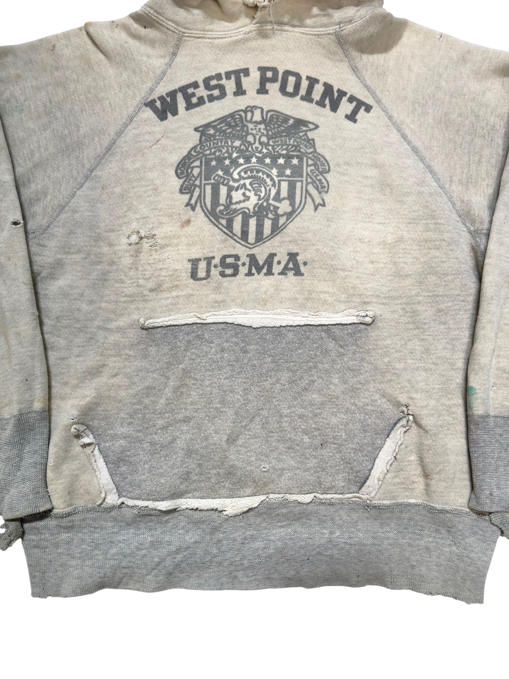 1950s West Point USMA ‘Ghost Pocket’ Two Tone Hoodie (M/L)