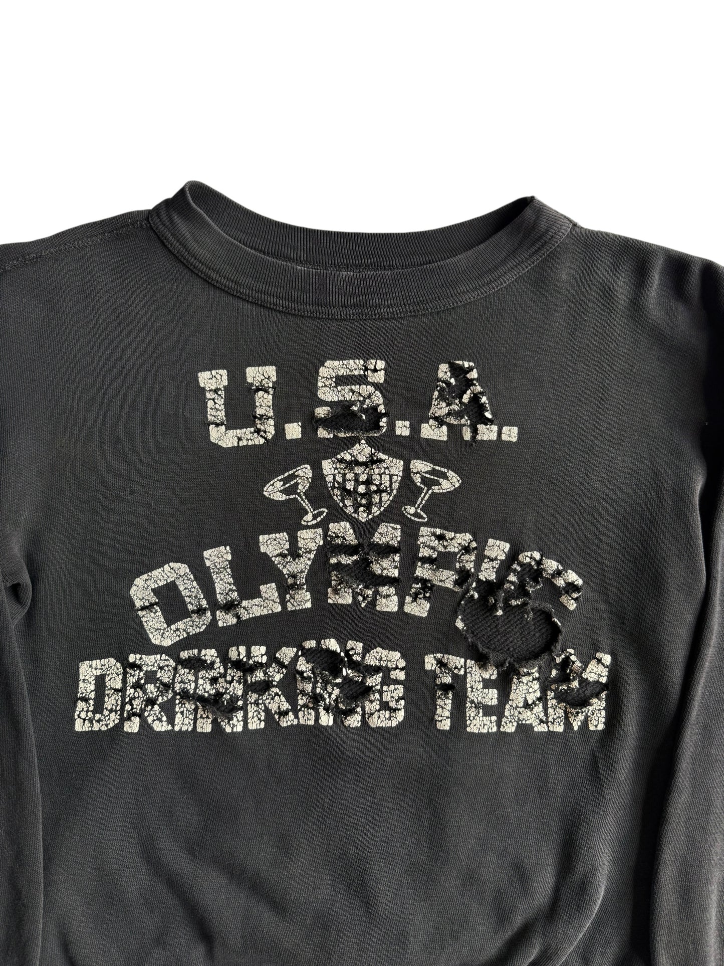 1950s USA Olympic Drinking Team Distressed Sweatshirt (S/M)