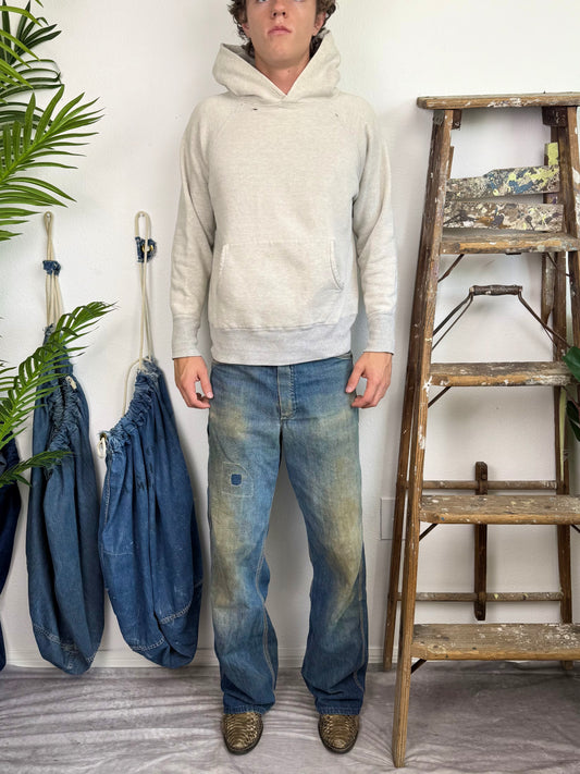 1950s Grey Two Tone ‘Jon’ Hoodie (S/M)