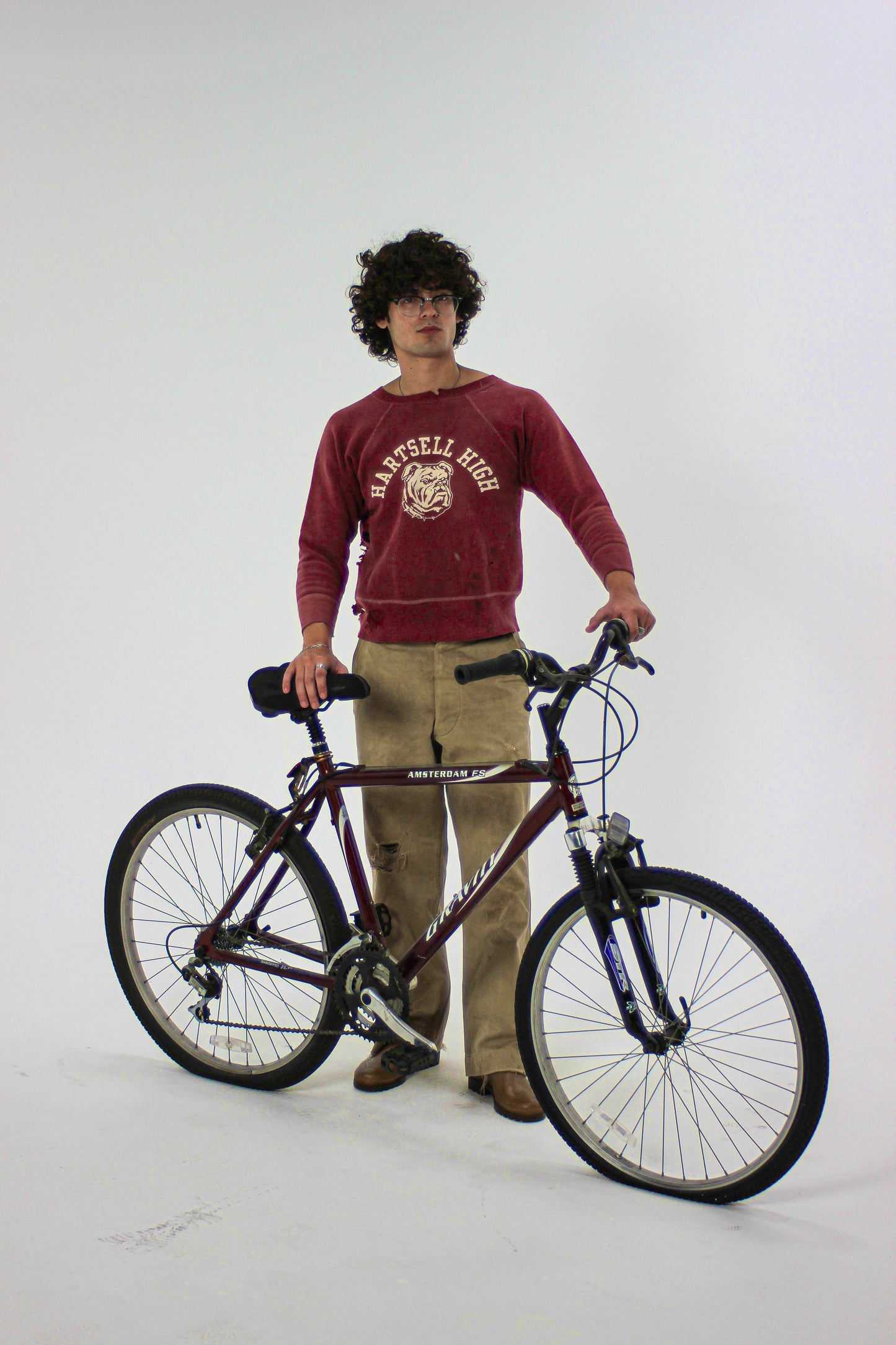 1950s Sun Faded Hartsell High Distressed Sweatshirt (S/M)