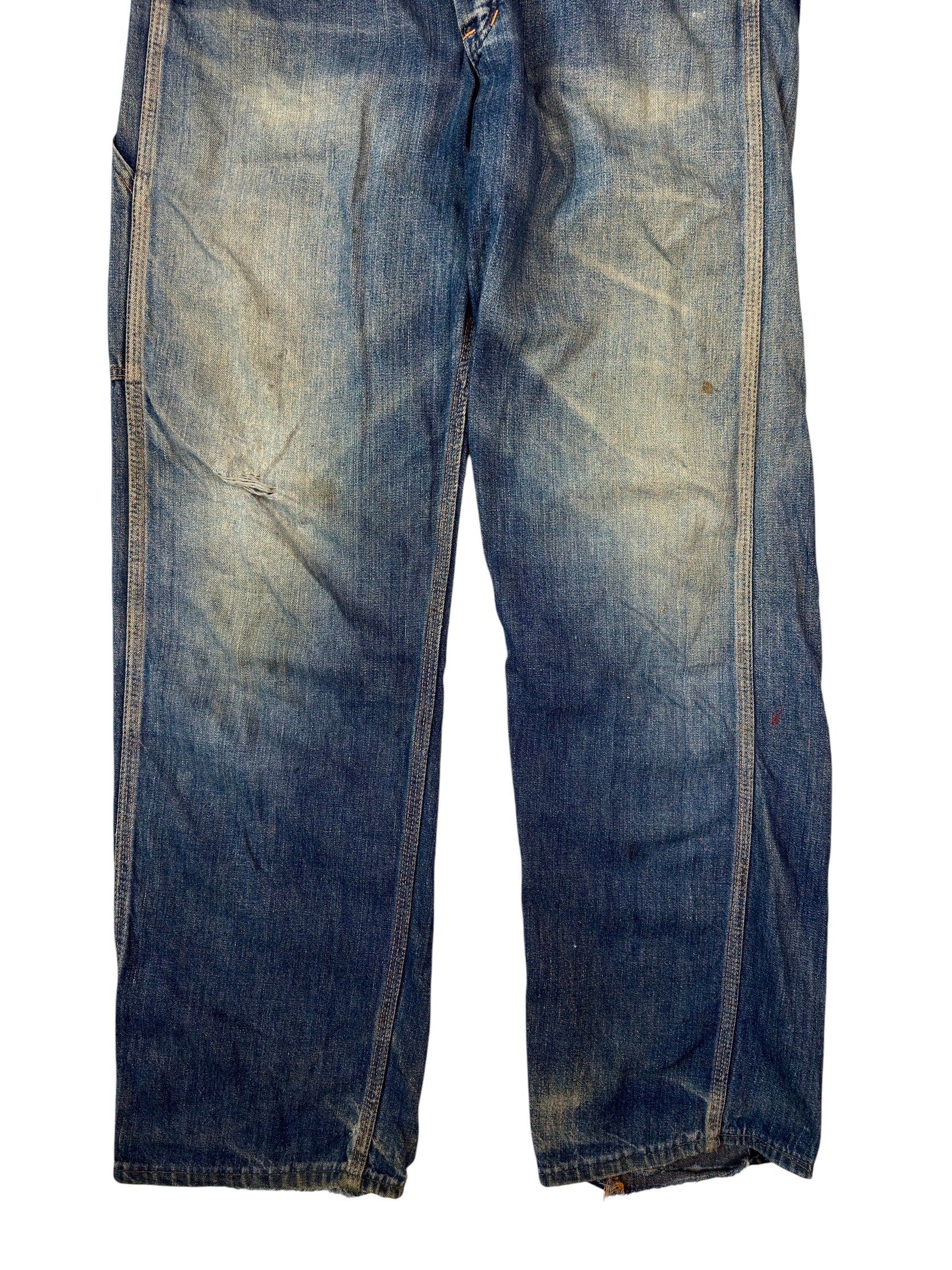 1950s Perfectly Distressed Essential Carpenter Jeans (31)