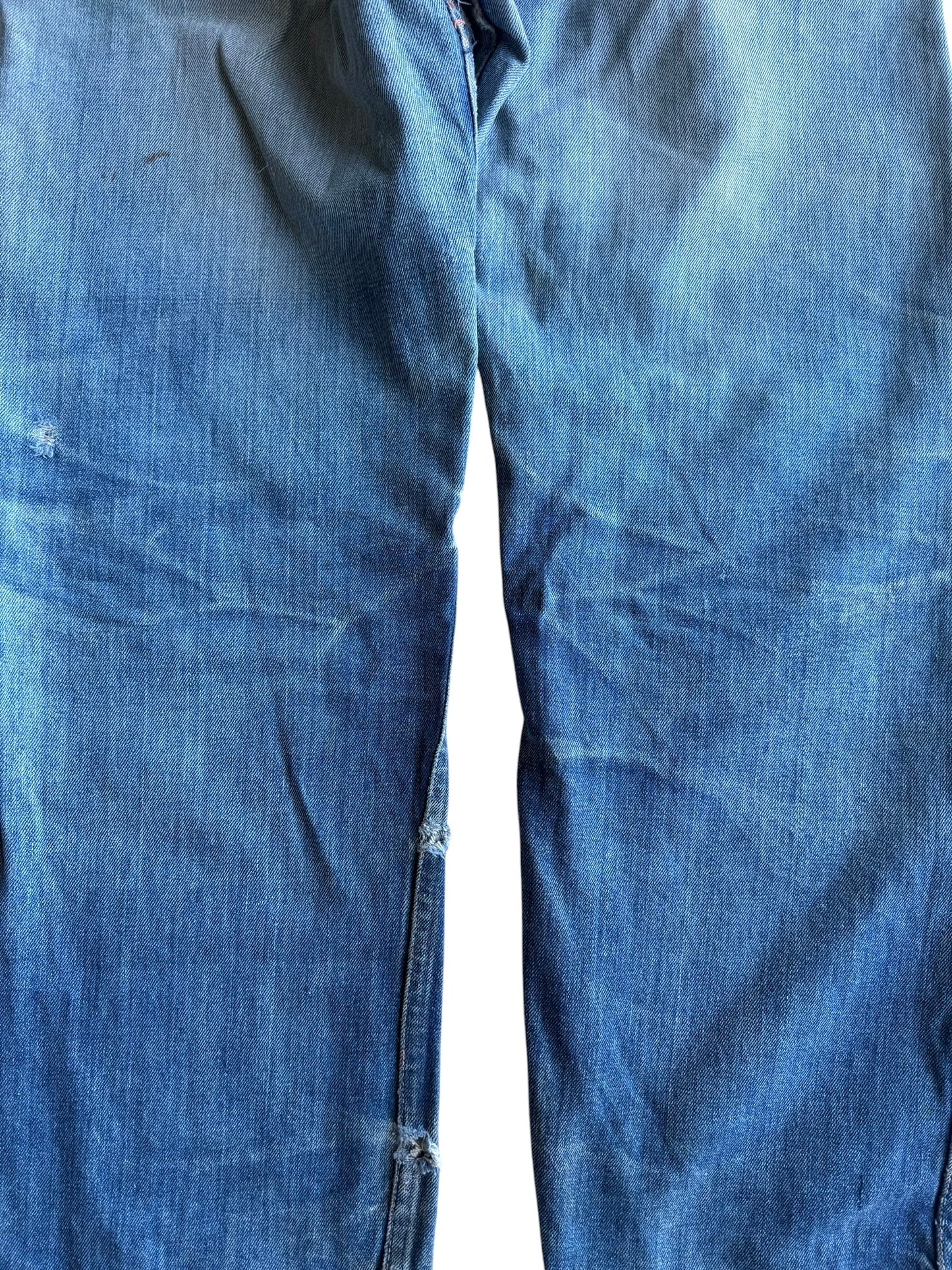 1940s Donut Button Repaired Denim Carpenter Jeans (34)