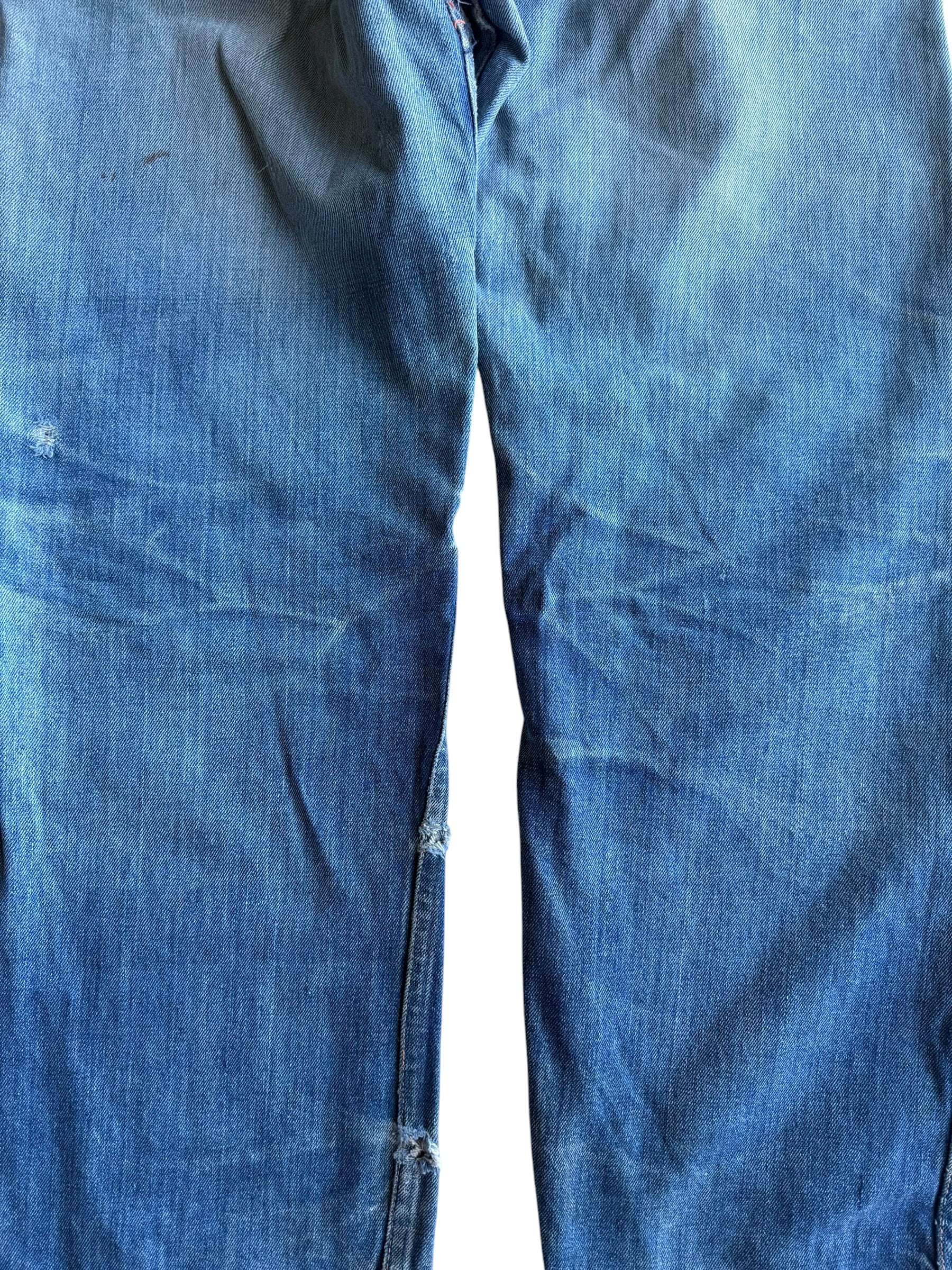 1940s Donut Button Repaired Denim Carpenter Jeans (34)