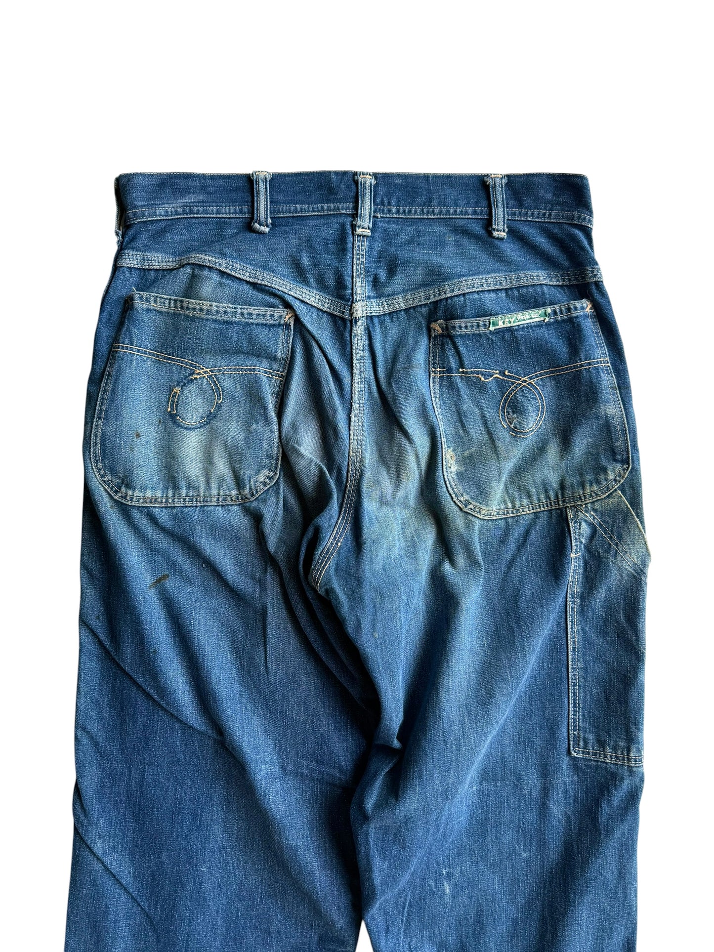 1950s Key Imperial Faded and Repaired Carpenter Jeans (32)