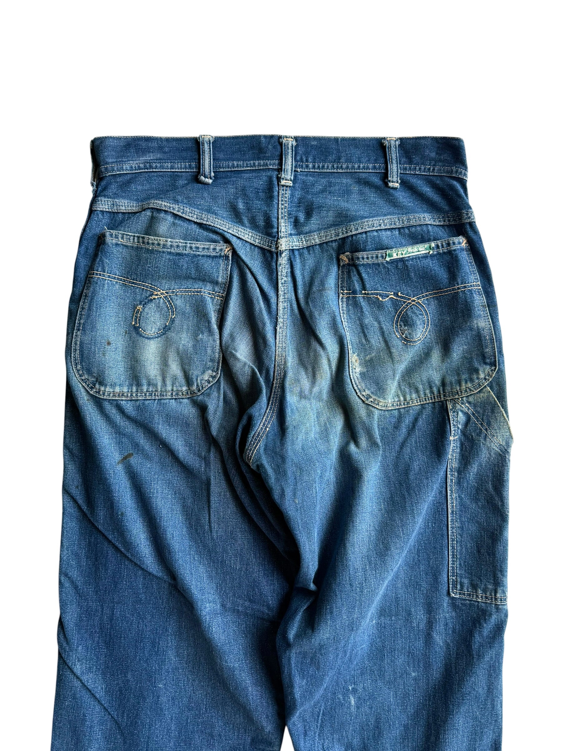 1950s Key Imperial Faded and Repaired Carpenter Jeans (32)