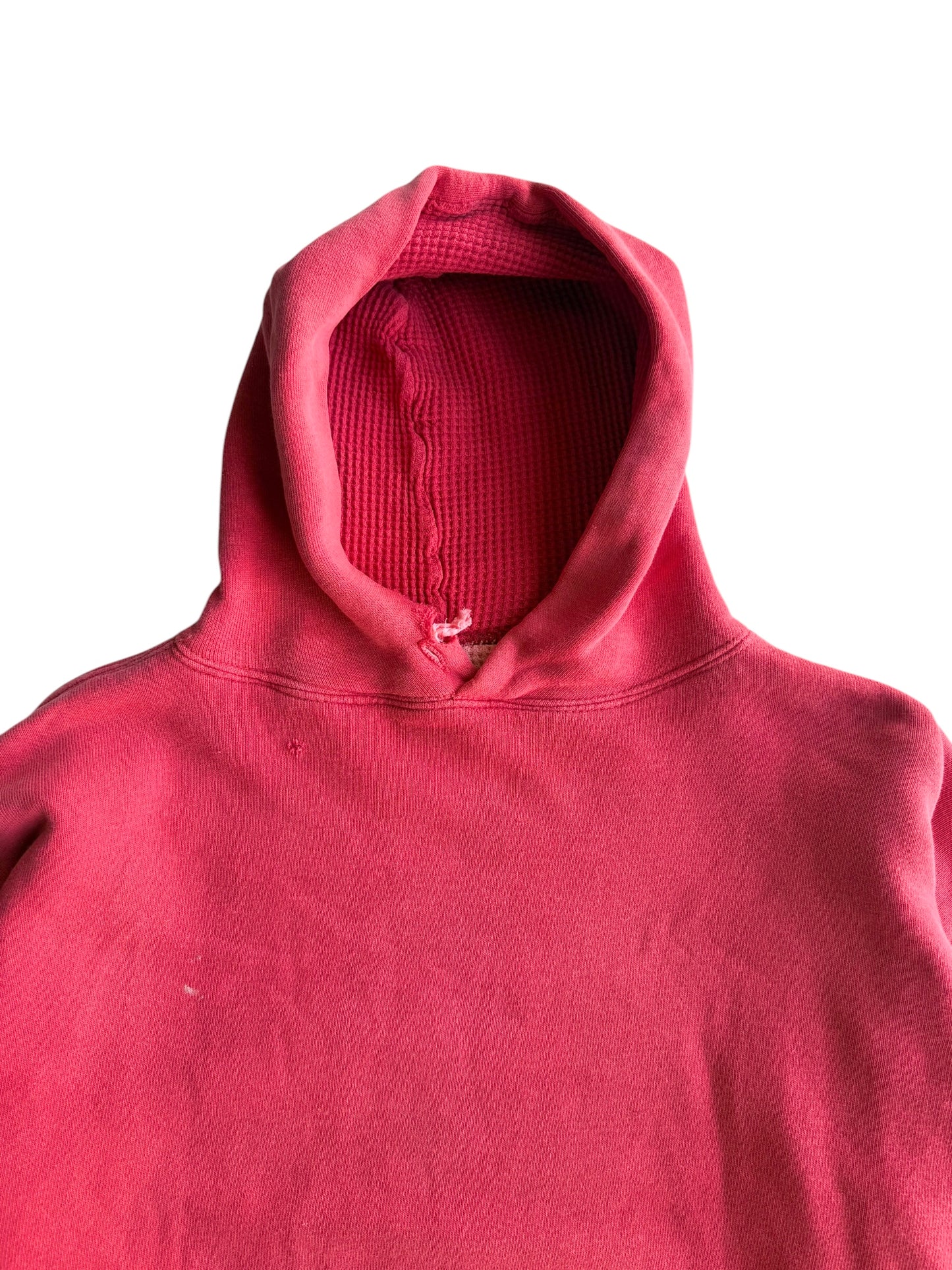 1950s ‘White Belly’ Thermal Lined Red Hoodie (XL)