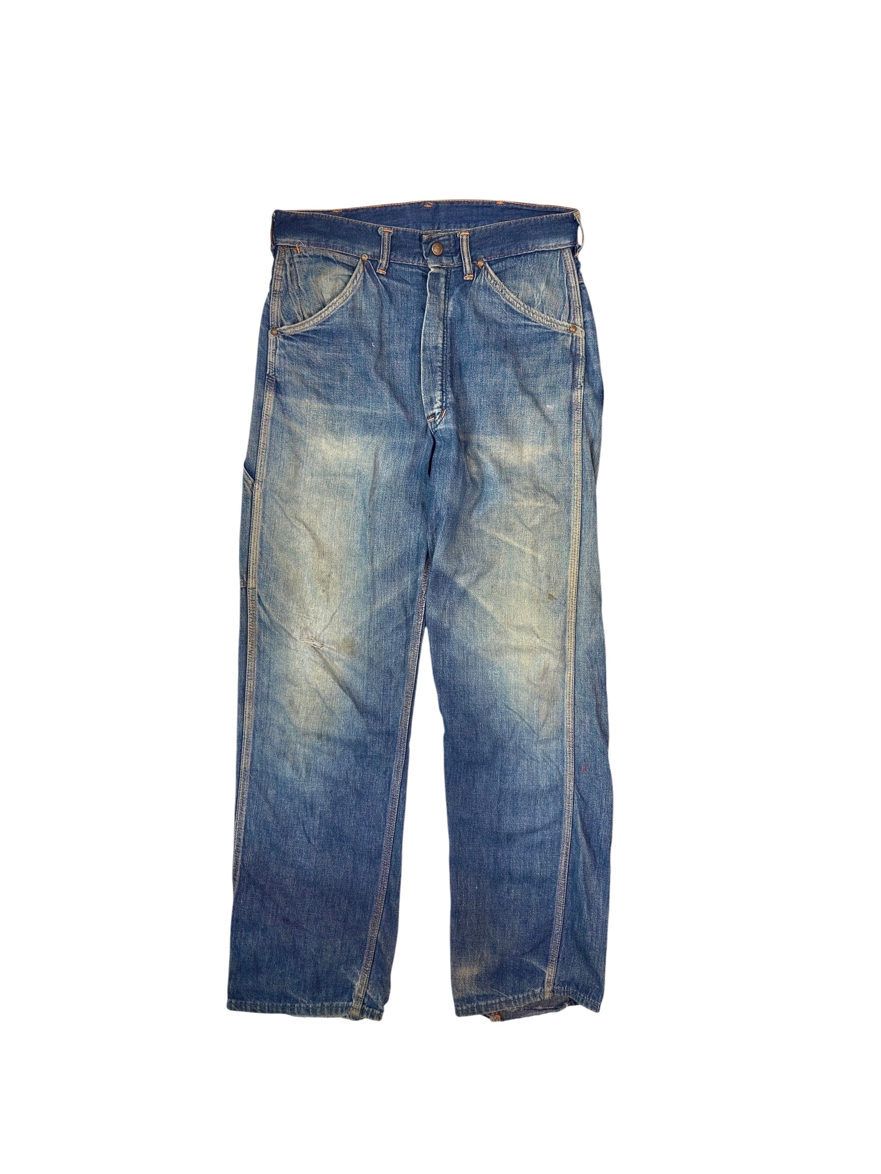 1950s Perfectly Distressed Essential Carpenter Jeans (31)