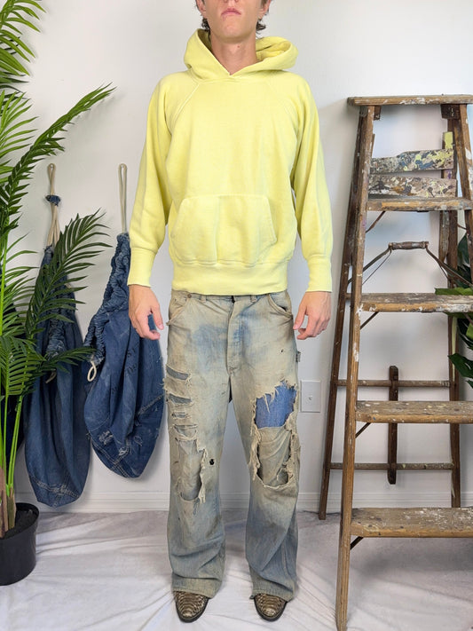 1950s Faded Yellow Hoodie (L/XL)