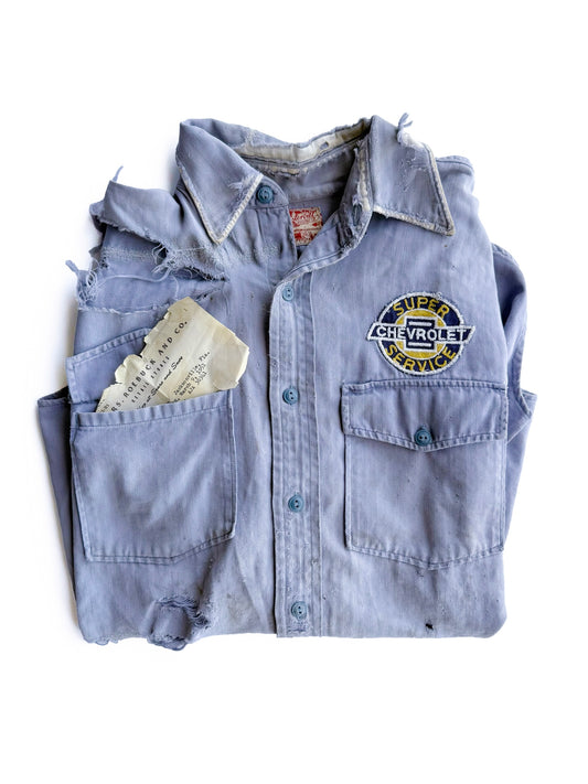 1950s ‘Carson’ Work Shirt With Original Sears Letter (M/L)