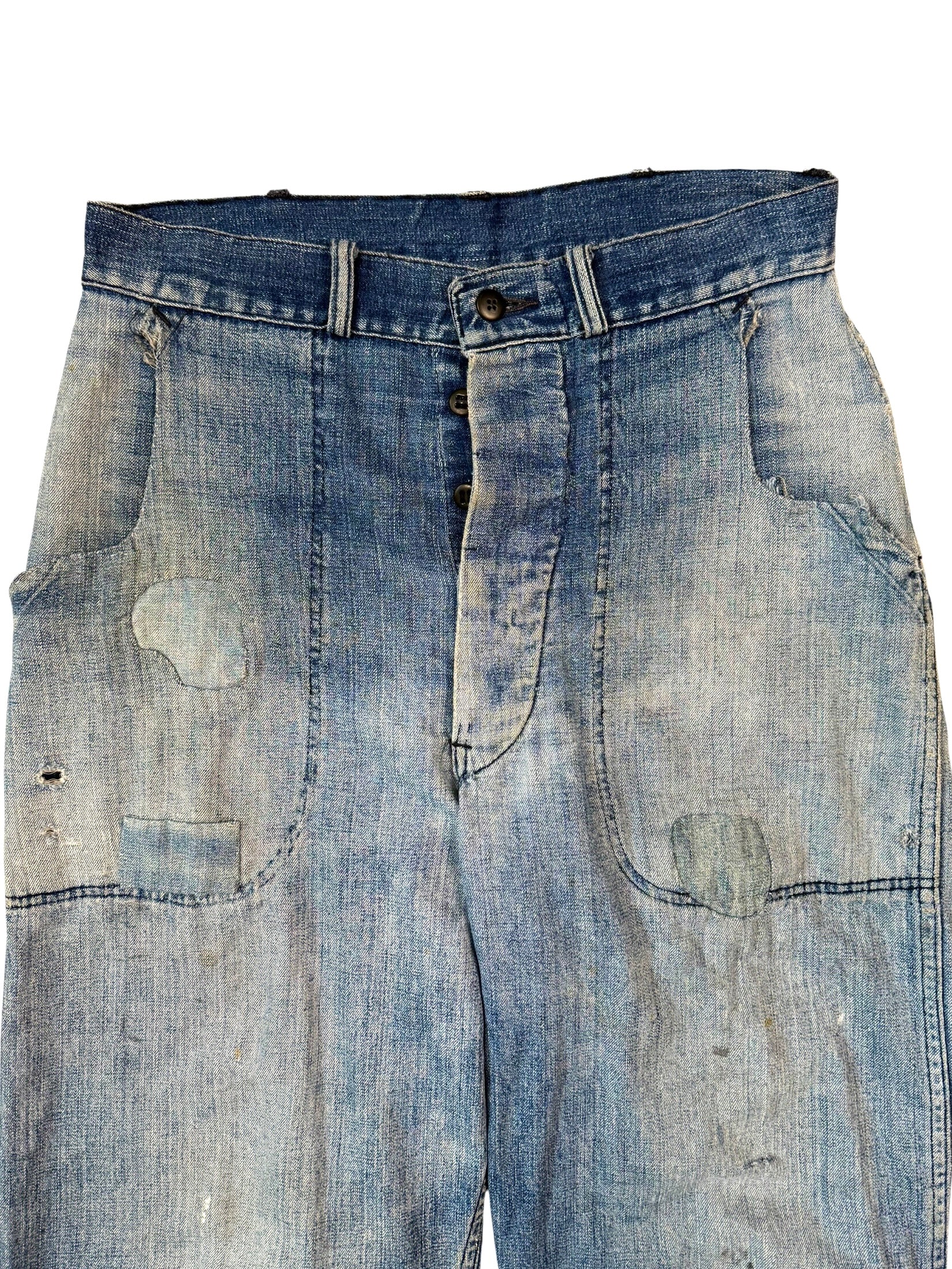 1940s WW2 Era US Navy Denim Dungarees (30)