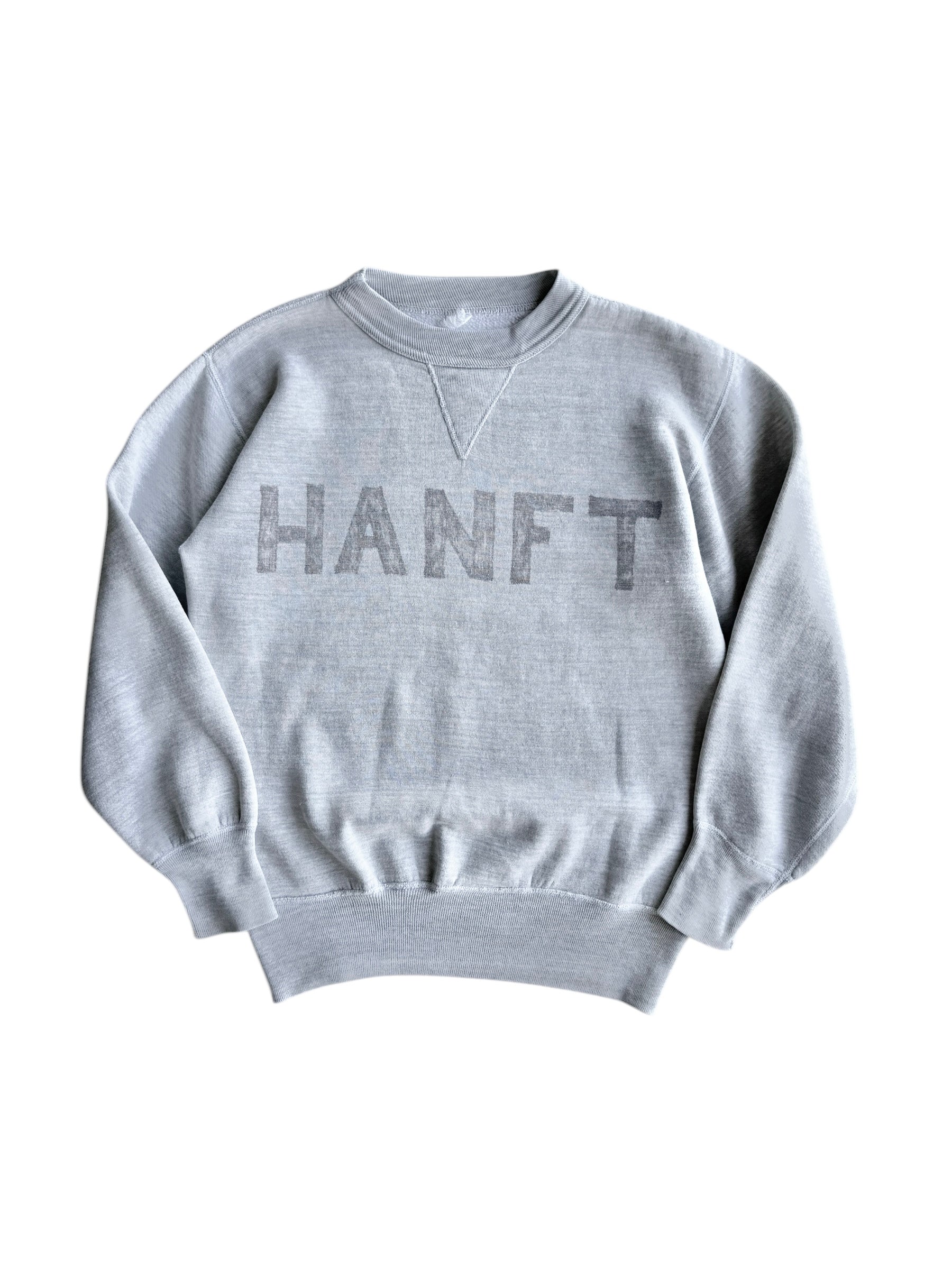 1950s Stenciled ‘Hanft’ Military Single V Sweatshirt (S/M)
