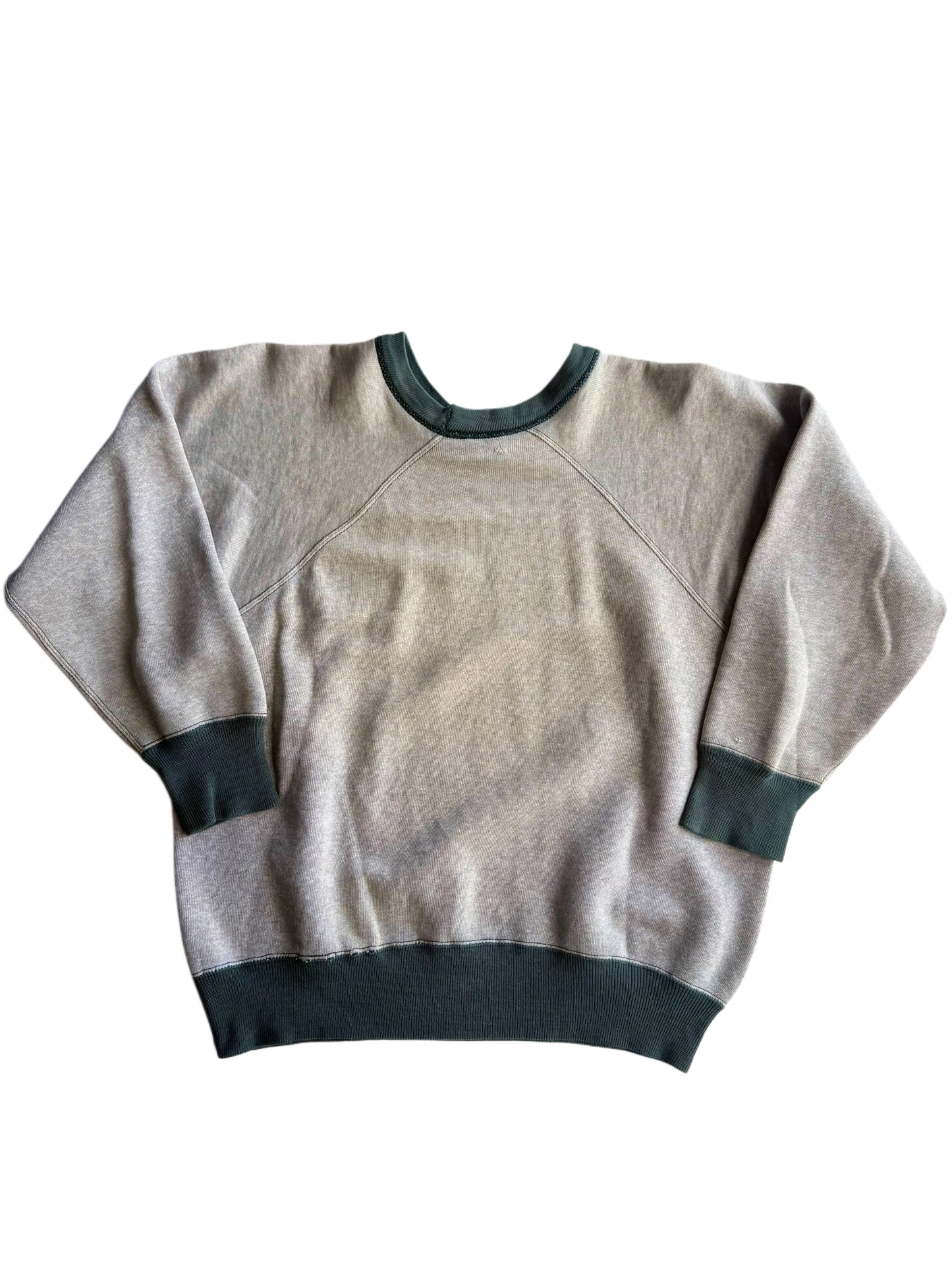 1940s Jockey Two Tone Green x Grey Sweatshirt (S/M)