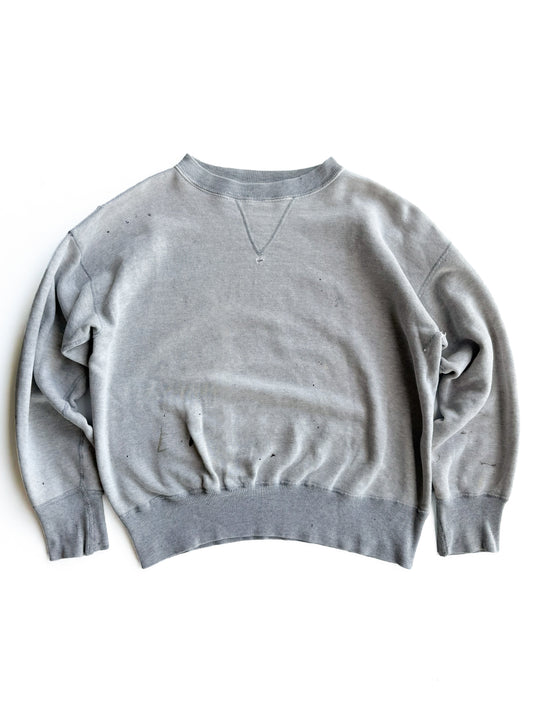 1950s Two Tone Splatter Paint Single V Sweatshirt